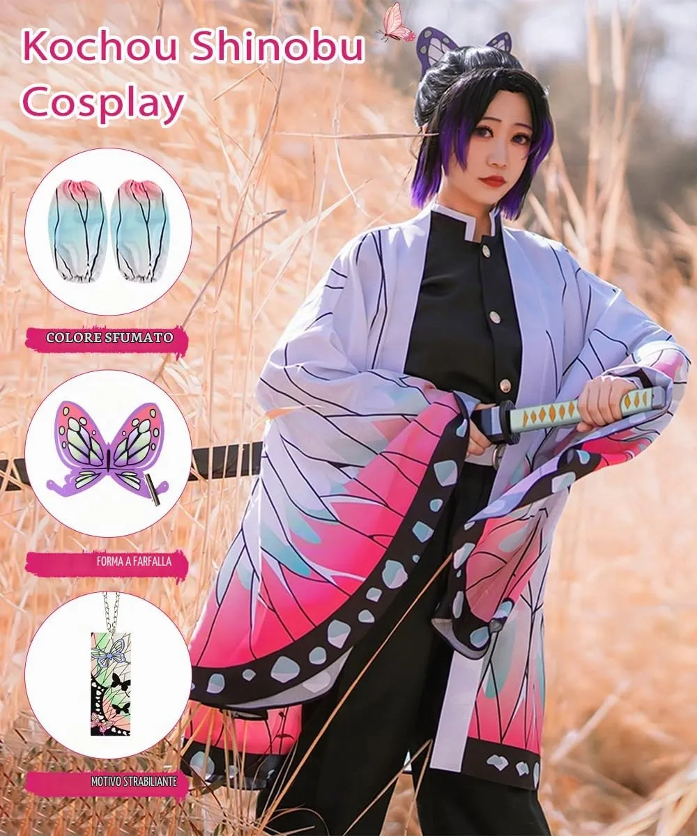 YYDSXK Cosplay Costume Kochou Shinobu Set di Kimono per Bambini - immagine 3
