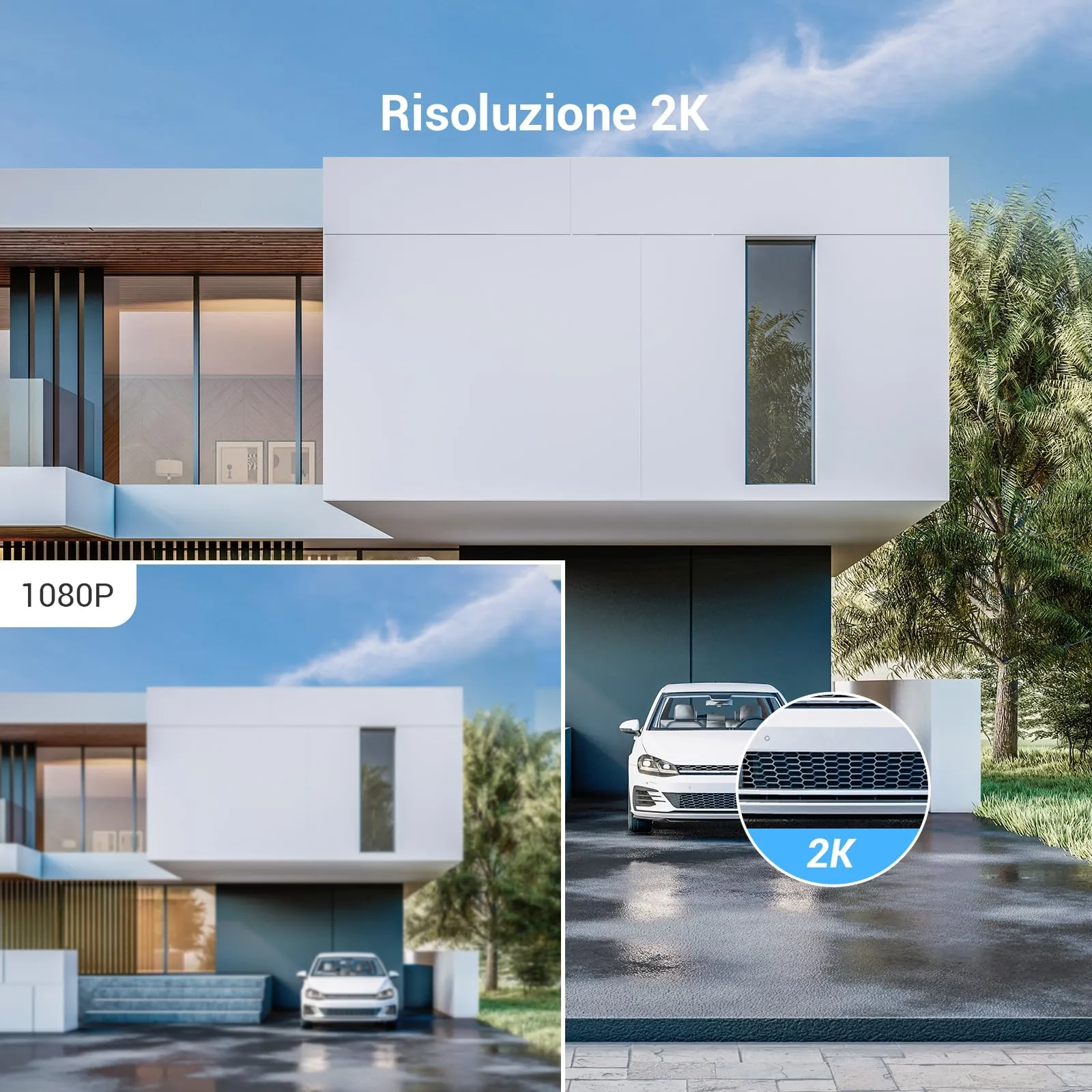 EZVIZ CP7 Videocitofono 2K, Monitor Touch 7 Pollici, Visione Notturna, Sblocco Remoto, Rilevamento Umano, Opzione RFID, Impermeabile - immagine 2