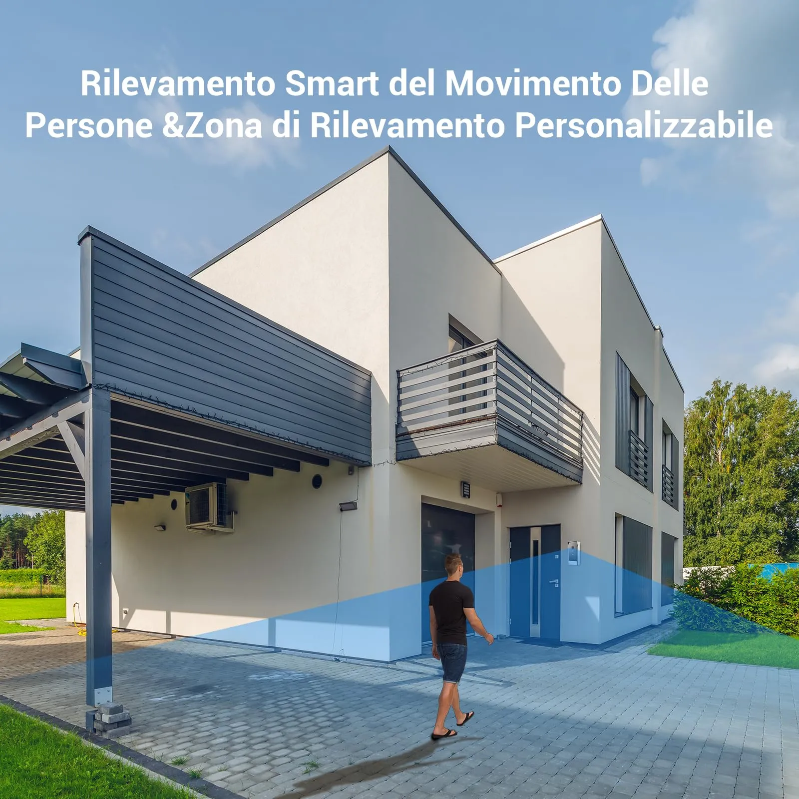 EZVIZ CP7 Videocitofono 2K, Monitor Touch 7 Pollici, Visione Notturna, Sblocco Remoto, Rilevamento Umano, Opzione RFID, Impermeabile - immagine 5