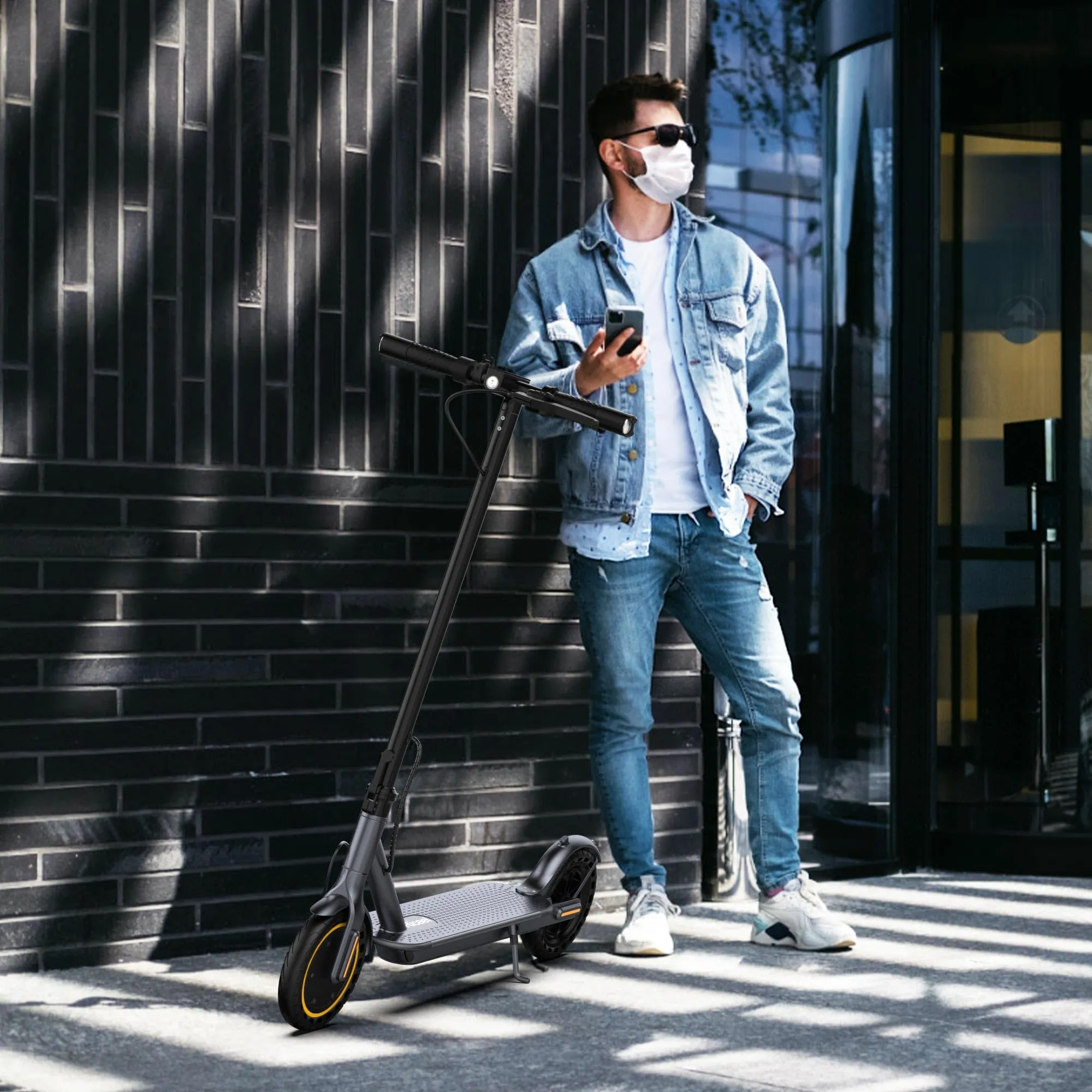 Riceel R50 Monopattino Elettrico Adulto, 25 km/h, Autonomia 30 km, Pneumatici Solidi 8.5", Carico Massimo 120 kg, Doppia Frenata - immagine 8