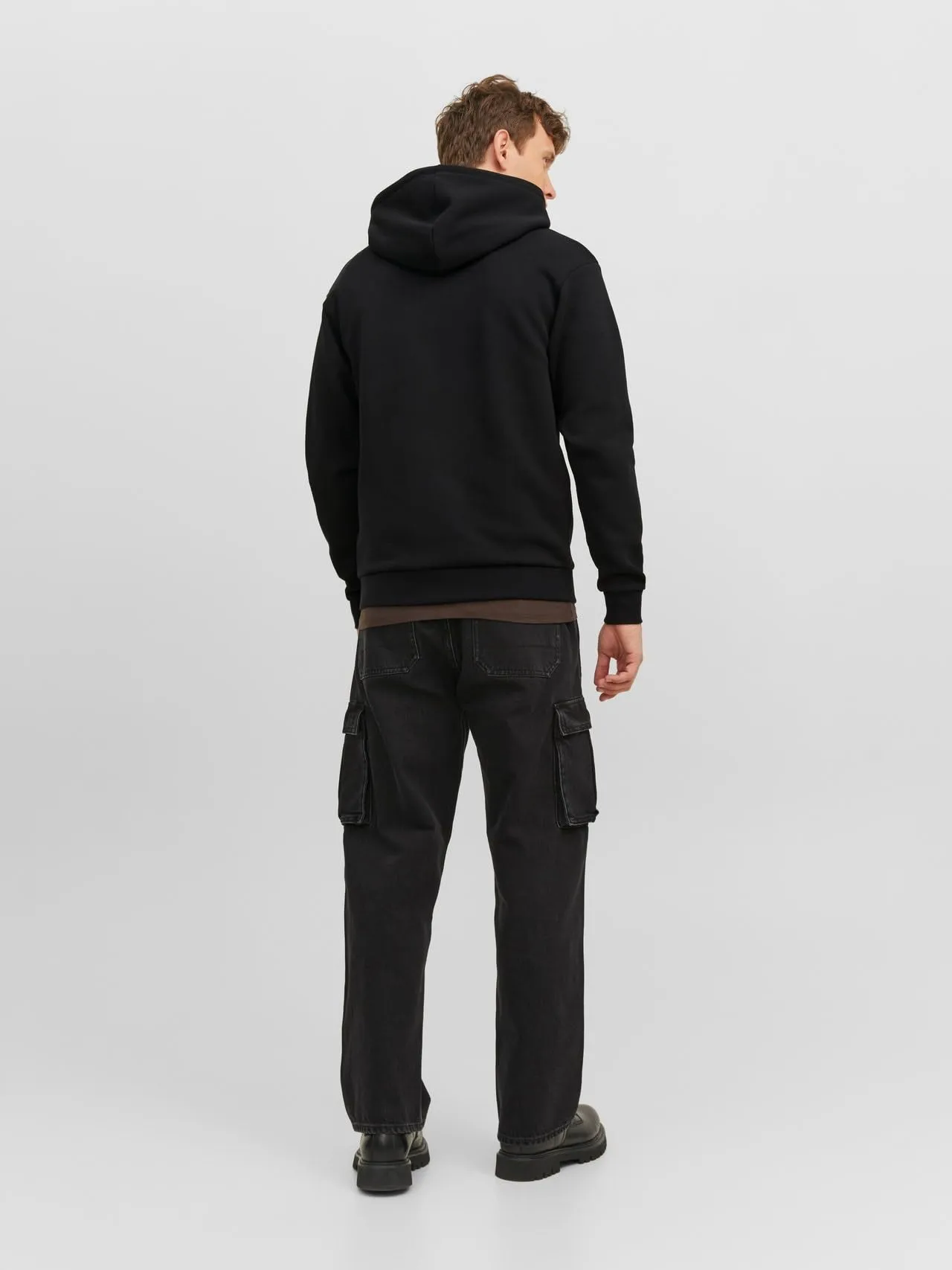 Jack & Jones Felpa con Cappuccio e Zip Nera, Taglia M - immagine 2