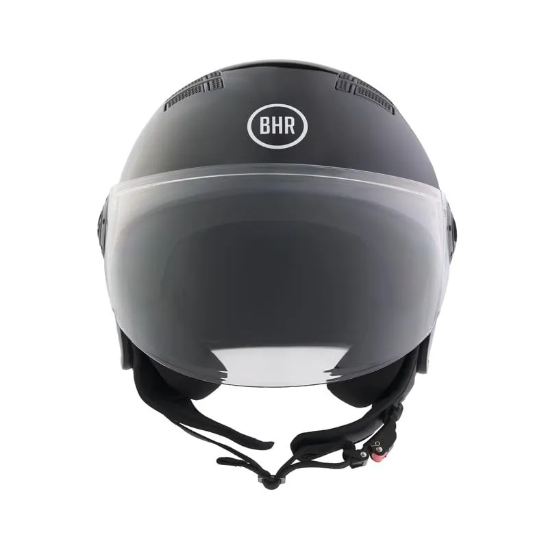 BHR 834 Flow Casco Demi-Jet Scooter, Nero Metallizzato, XS - immagine 1