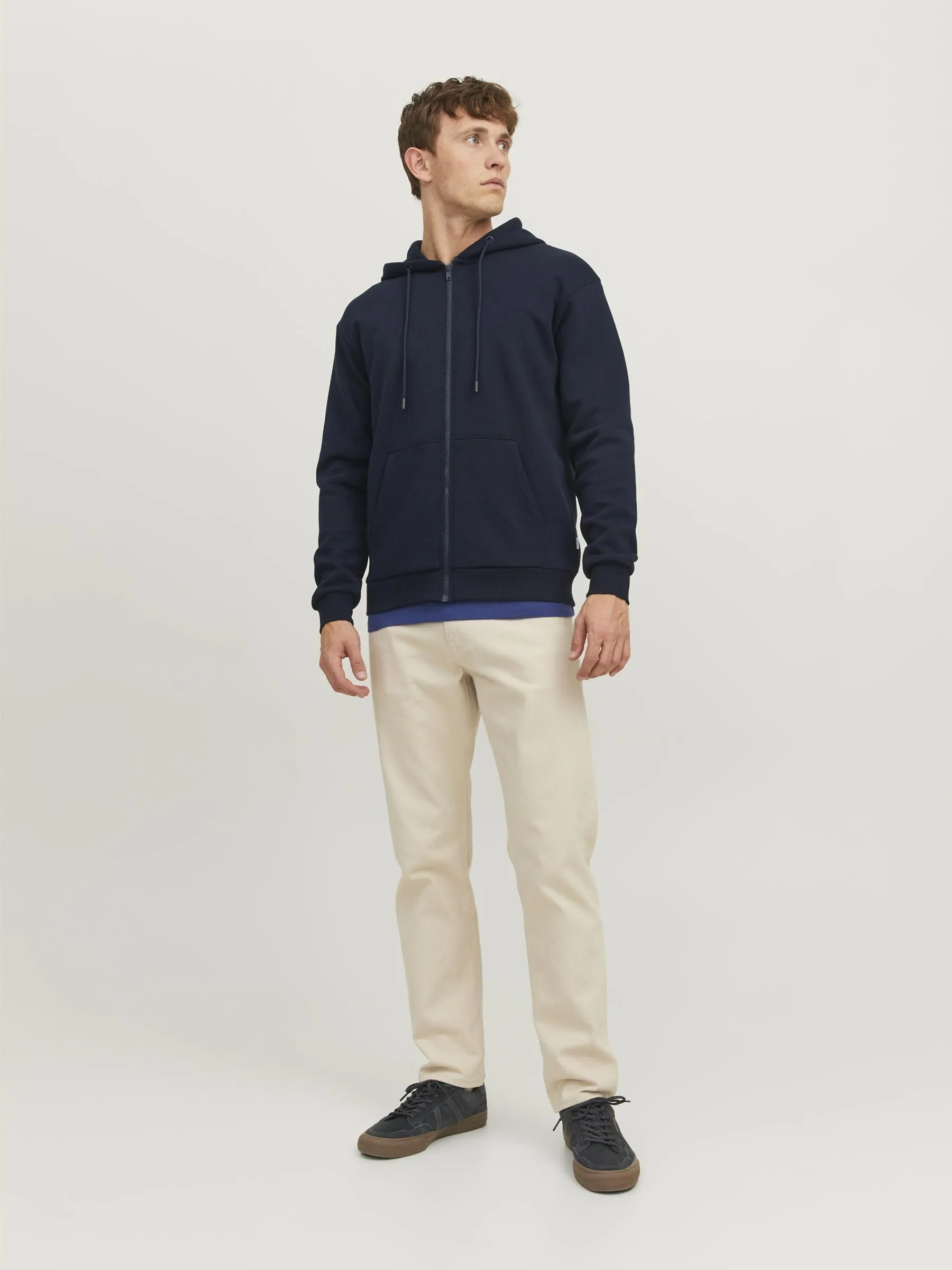 Jack & Jones Felpa con Cappuccio e Zip Semplice - immagine 5