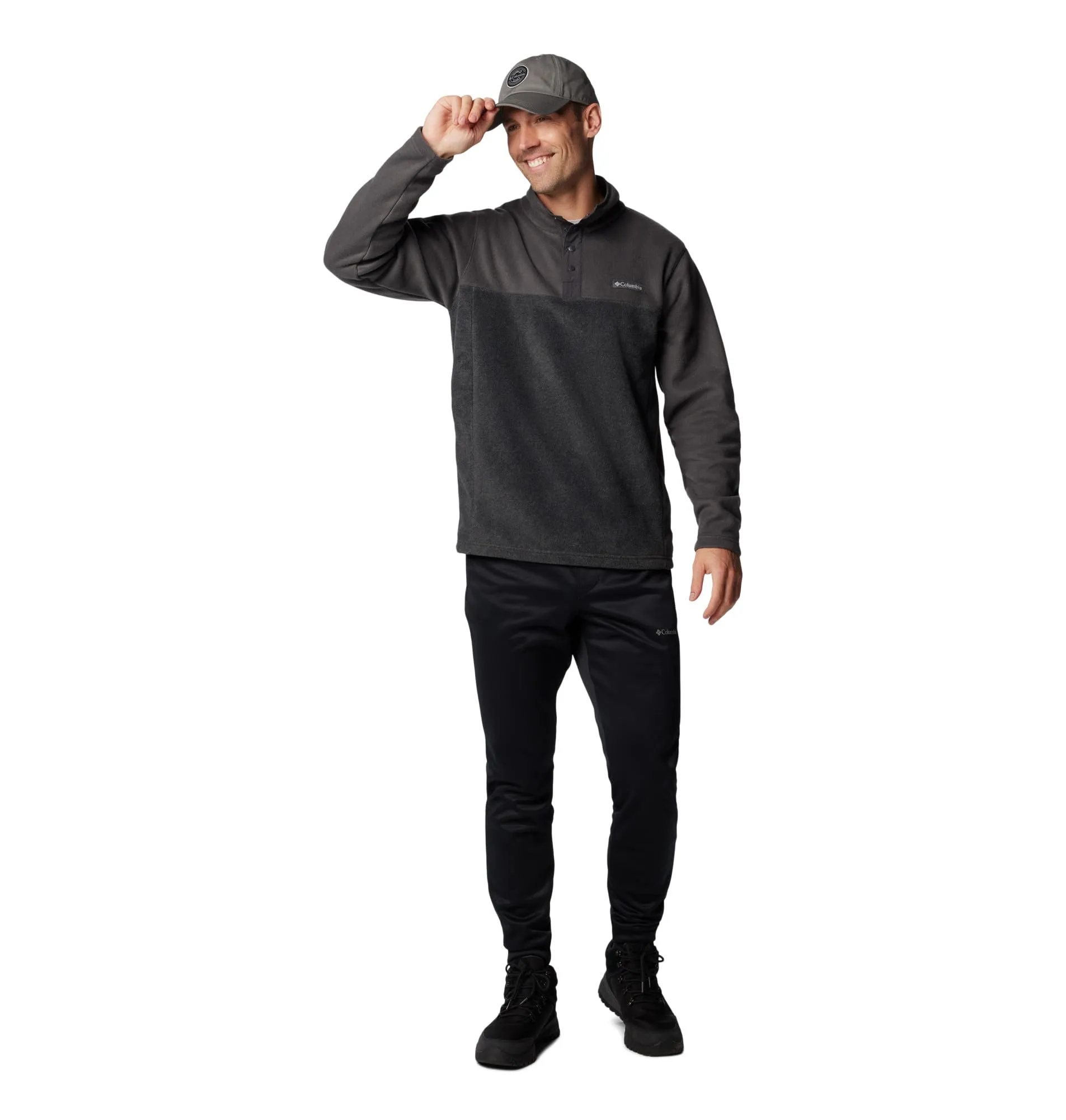 Columbia Steens Mountain Half Snap II Men's Pullover - Charcoal Heather, XL - immagine 3