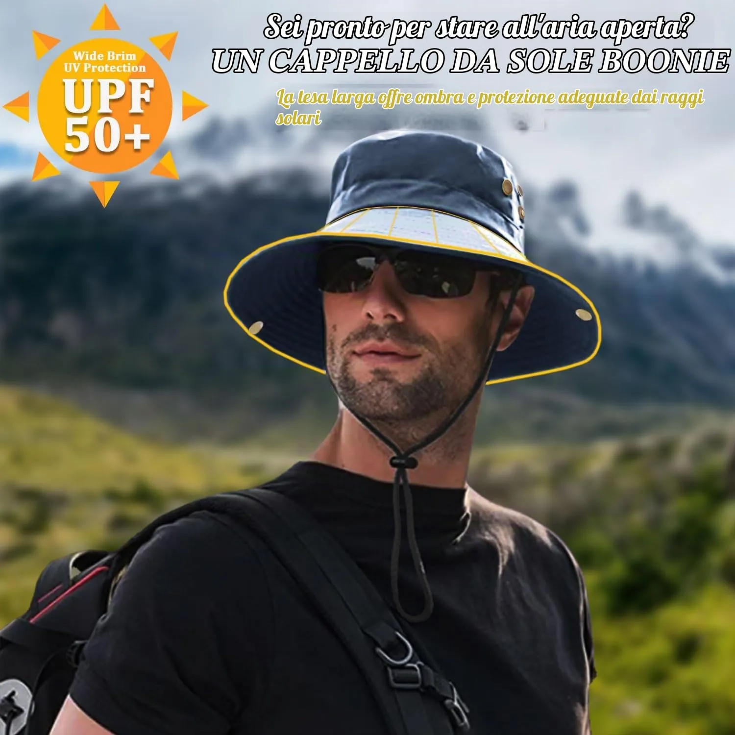 Favuit Cappello Boonie Pieghevole a Tesa Larga per Uomo e Donna - immagine 2