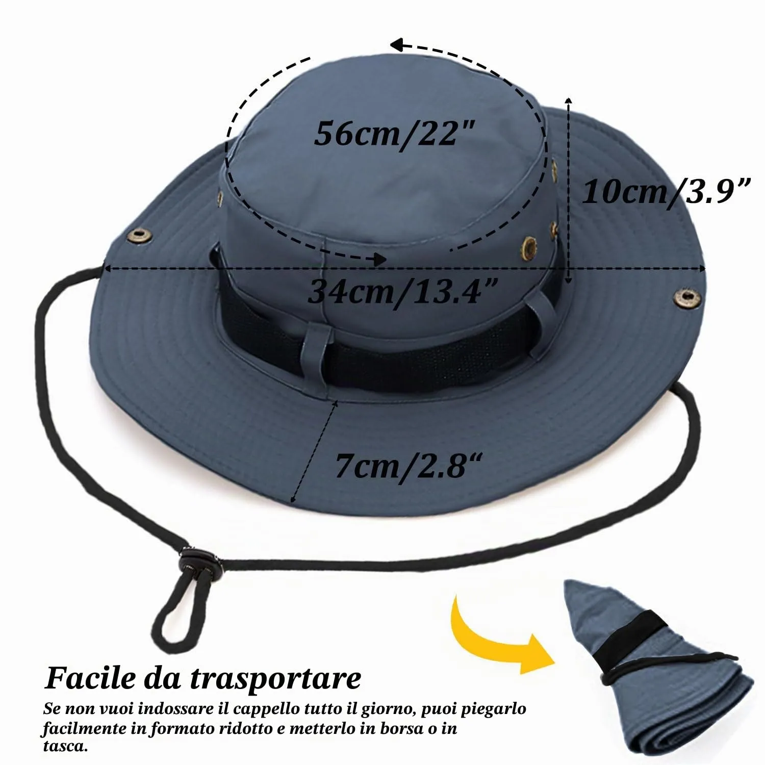 Favuit Cappello Boonie Pieghevole a Tesa Larga per Uomo e Donna - immagine 6