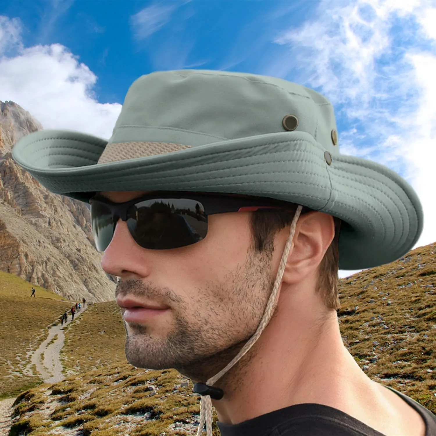 Favuit Cappello Boonie Pieghevole da Pescatore Unisex a Tesa Larga per Protezione Solare, Safari, Pesca, Campeggio, Giardinaggio e Trekking - immagine 8