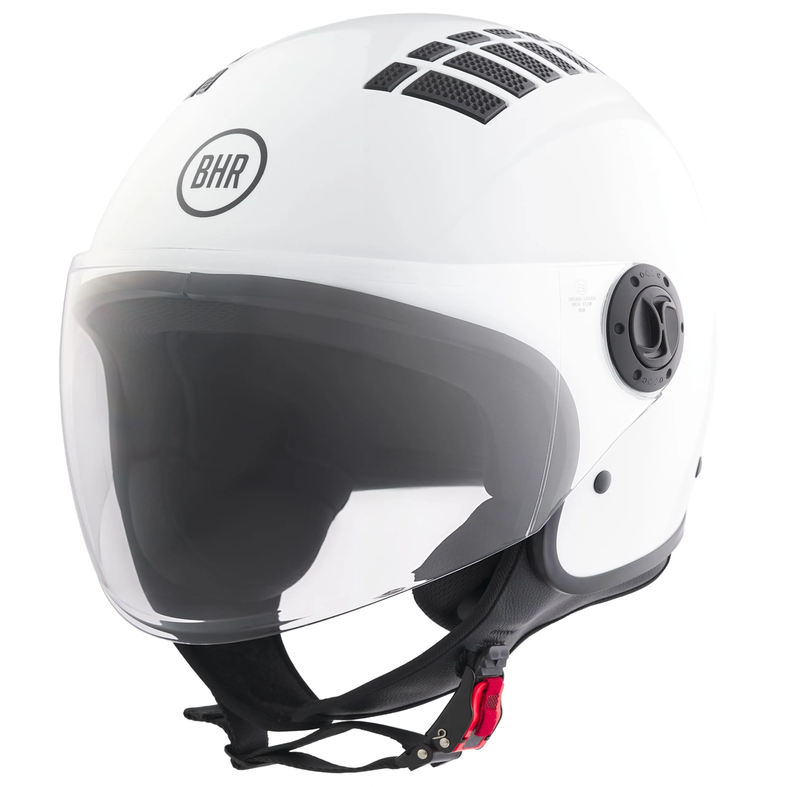 BHR 834 Flow Demi-Jet Scooter Helmet, Bianco, M - immagine 3