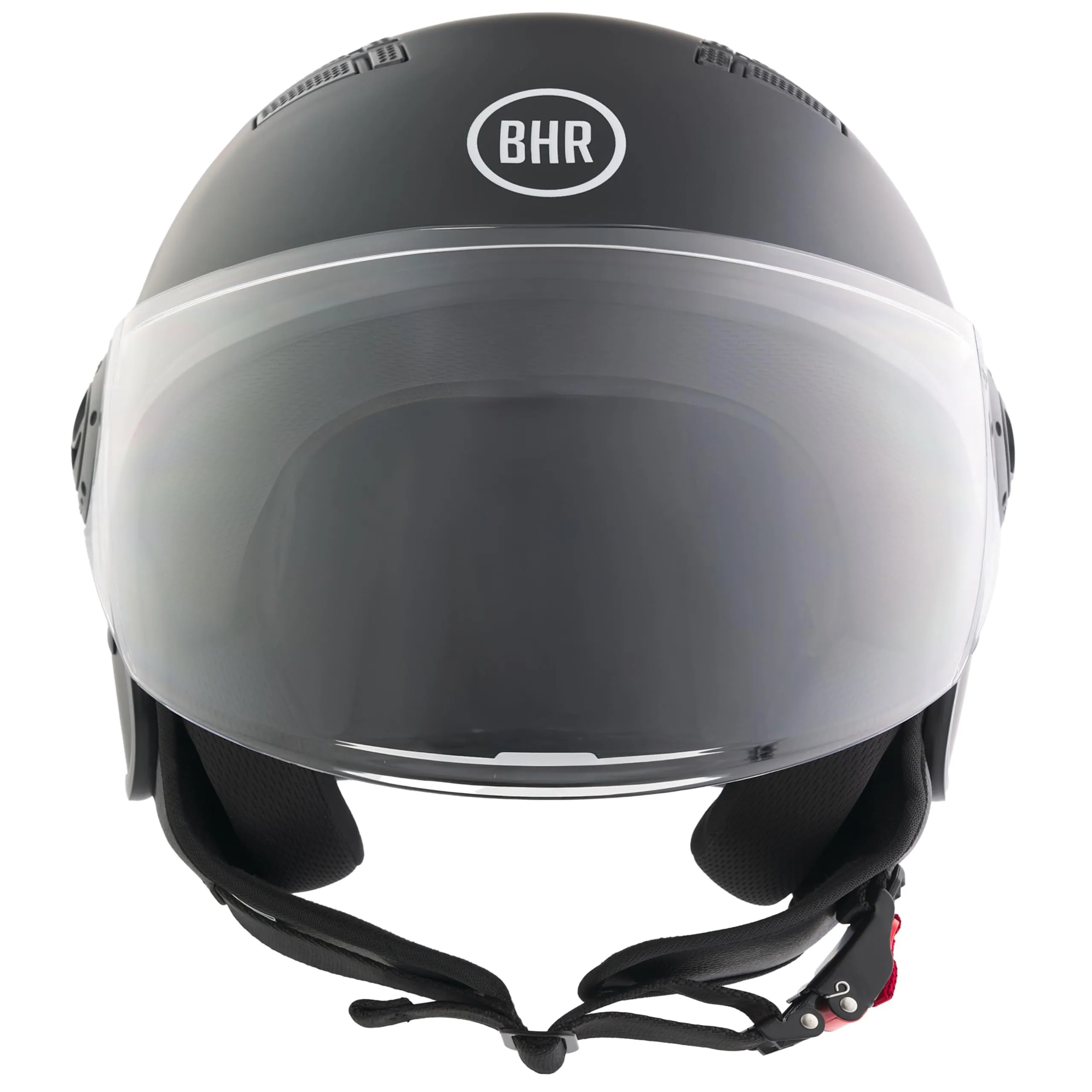 BHR 834 Flow Demi-Jet Scooter Helmet, Nero Opaco, XS - immagine 1