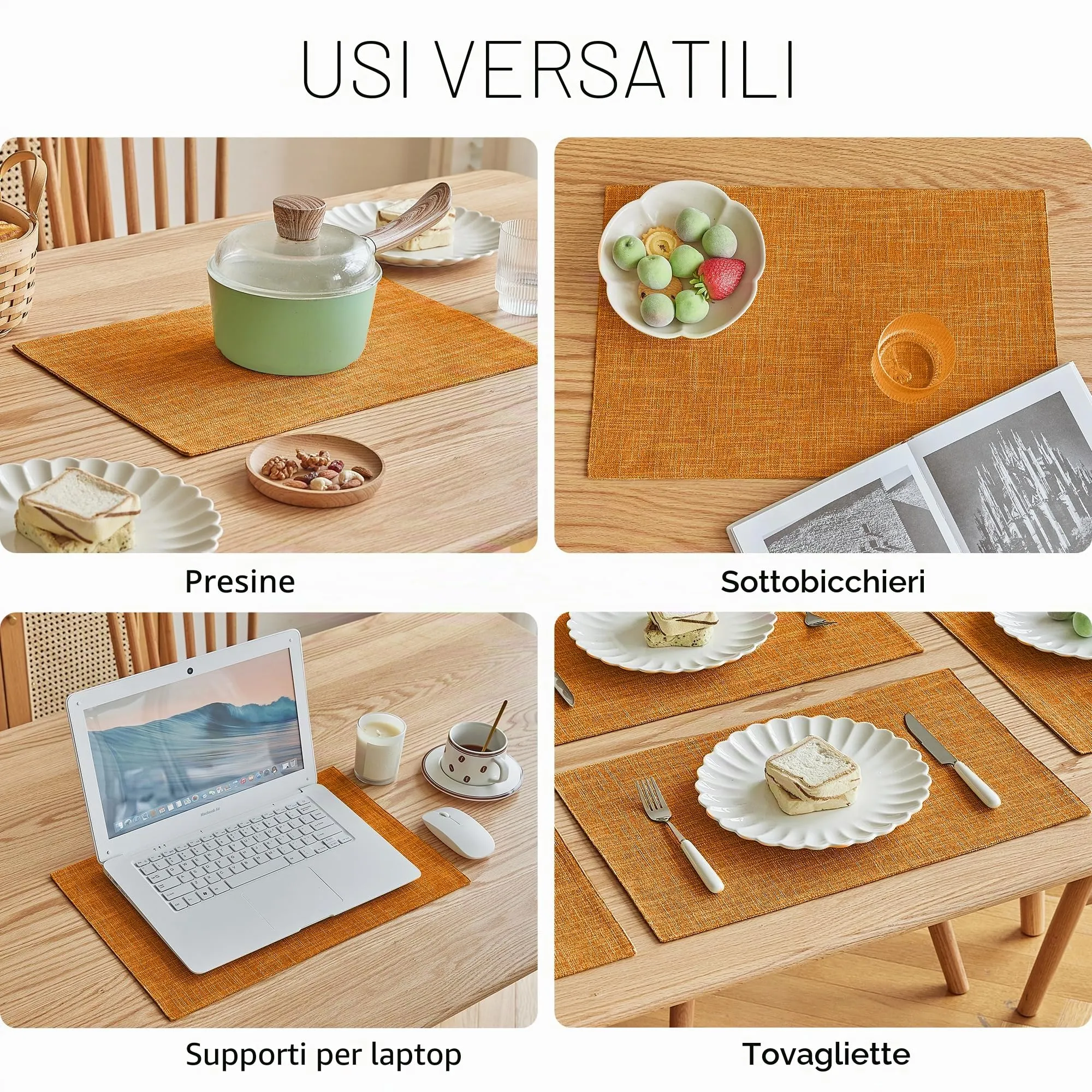 Softalker Tovagliette in finto lino, set di 8, 30,5 x 45,7 cm - immagine 5