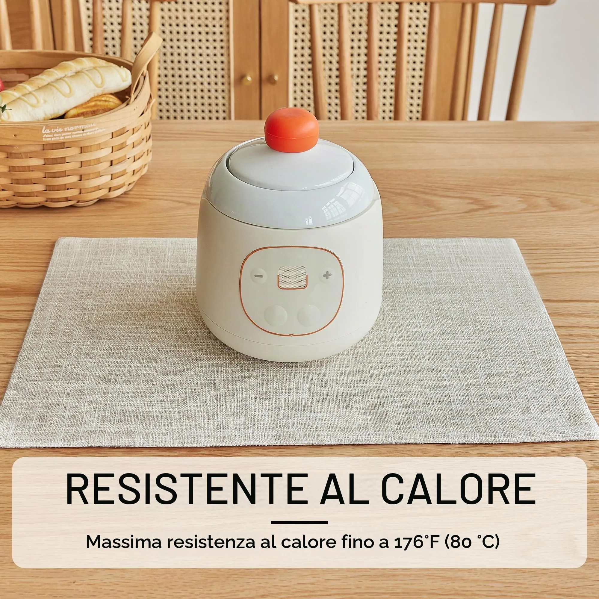Softalker Tovagliette in finto lino, 30,5 x 45,7 cm, 8 pezzi, crema - immagine 3