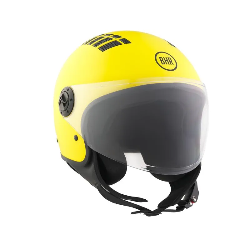 BHR 834 Flow Demi-Jet Scooter Helmet, Giallo Opaco, XL - immagine 2