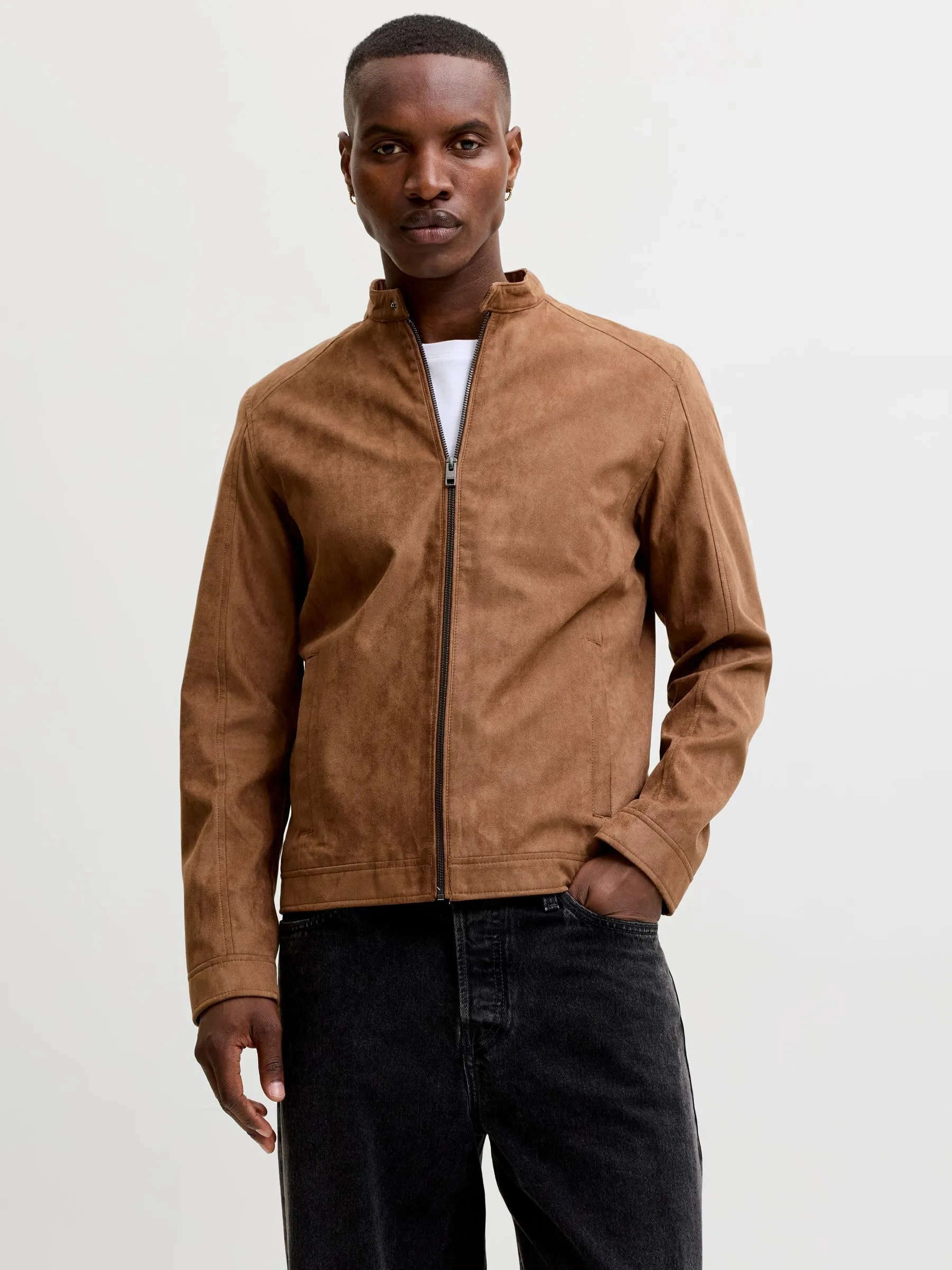 Jack & Jones Jjedylan Faux Suede Jacket, Cognac, L - immagine 2