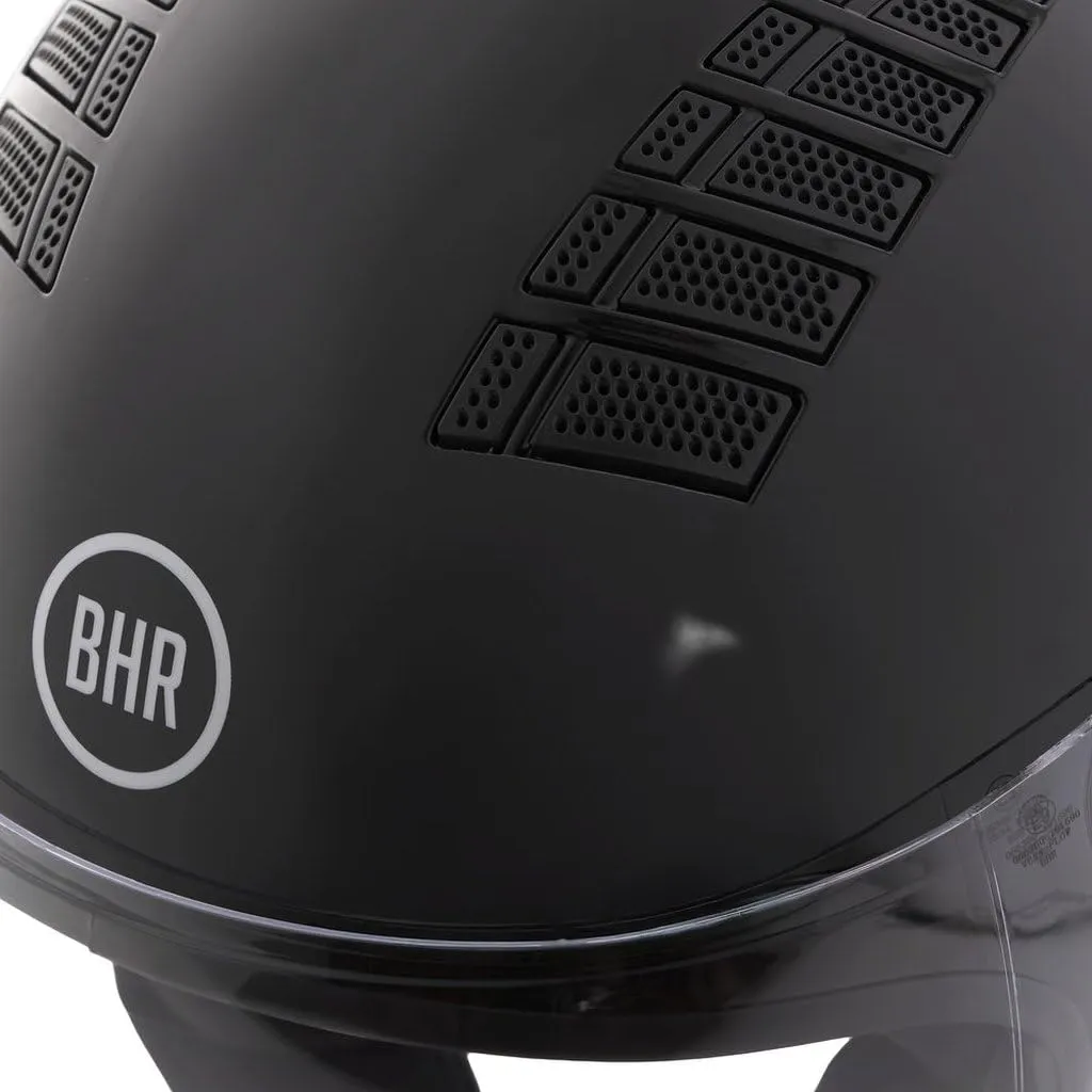 BHR 834 Flow Casco Demi-Jet Scooter, Nero Metallizzato, M - immagine 4