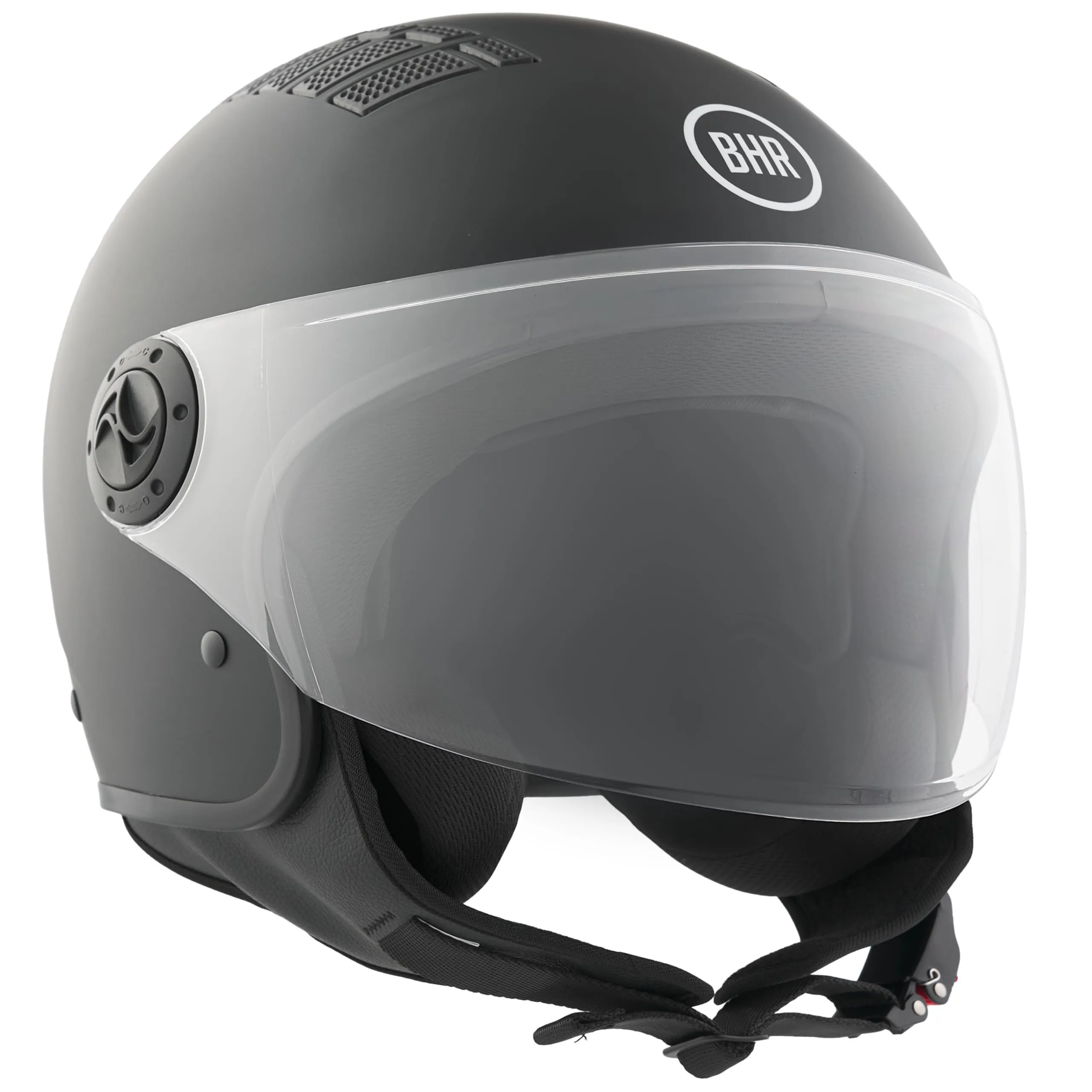 BHR 834 Flow Demi-Jet Scooter Helmet, Nero Opaco, XL - immagine 2
