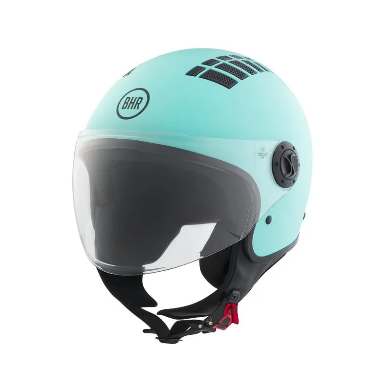 BHR 834 Flow Casco Demi-Jet Scooter, Celeste Opaco, XL - immagine 3