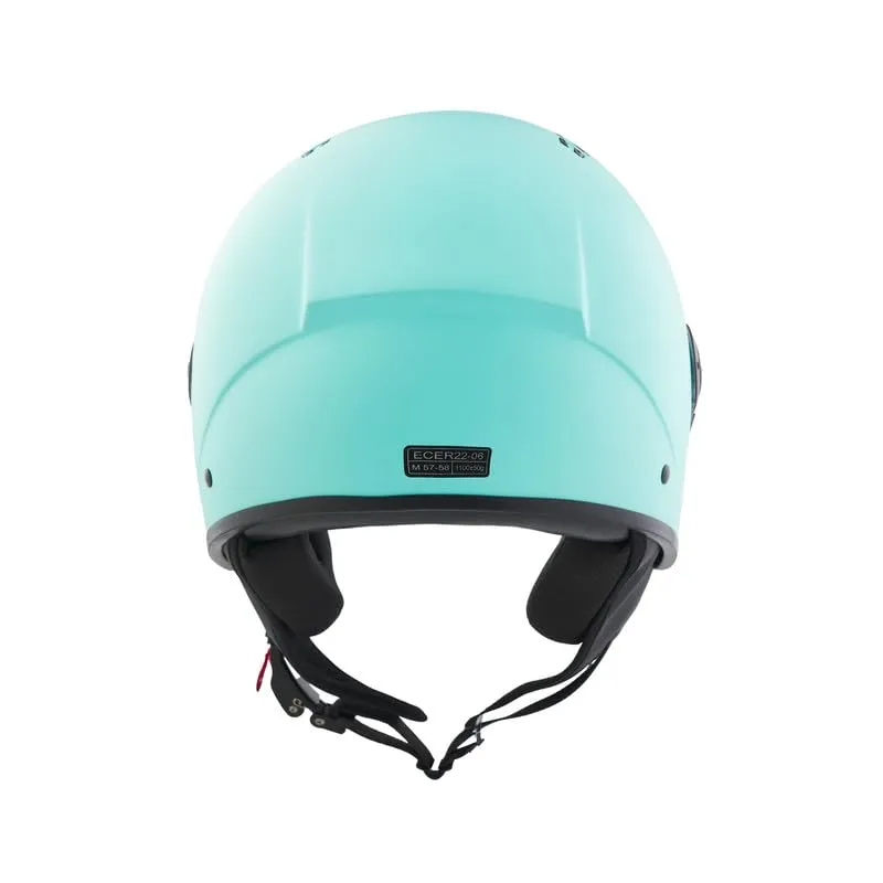 BHR 834 Flow Casco Demi-Jet Scooter, Celeste Opaco, XL - immagine 4