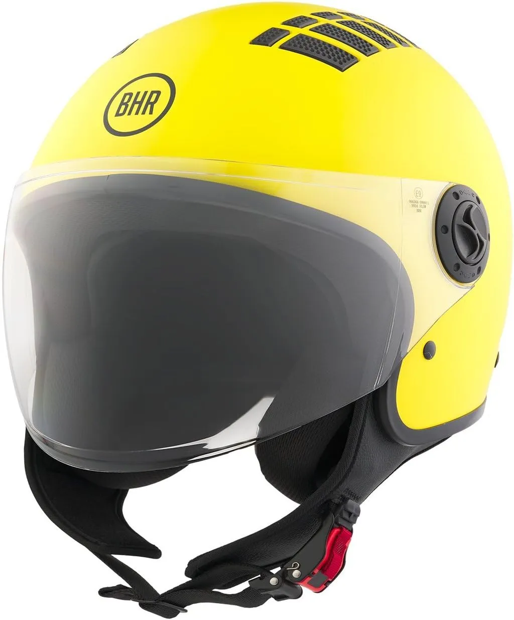 BHR 834 Flow Demi-Jet Scooter Helmet, Giallo Opaco, S - immagine 3