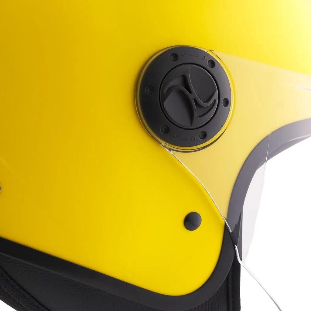BHR 834 Flow Demi-Jet Scooter Helmet, Giallo Opaco, S - immagine 5
