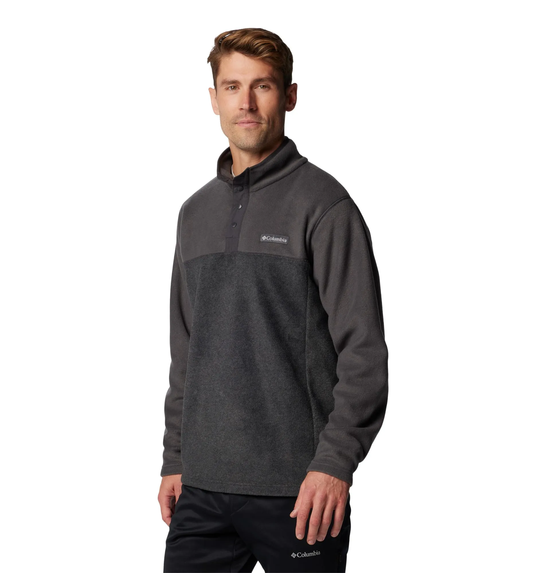 Columbia Steens Mountain Half Snap II Men's Pullover - Charcoal Heather/Shark, Size S - immagine 4