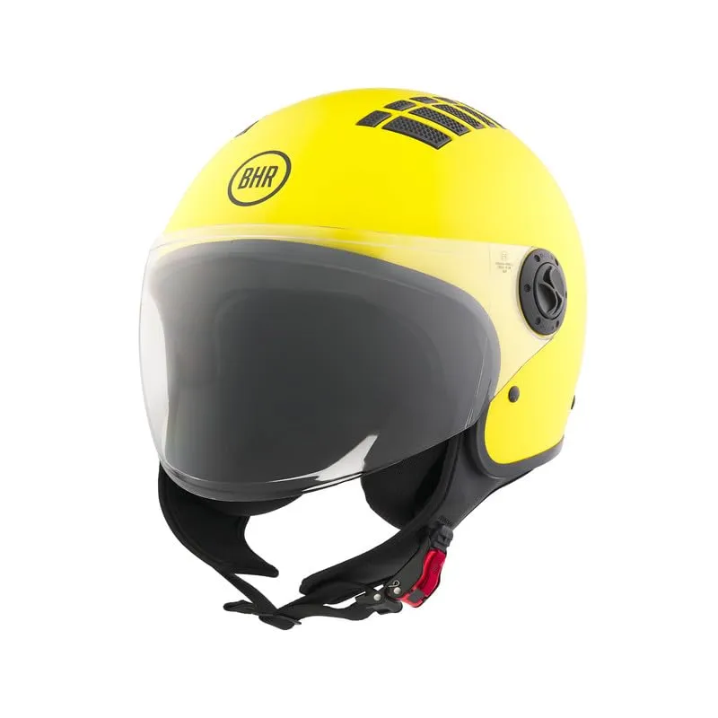 BHR 834 Flow Demi-Jet Scooter Helmet, Giallo Opaco, L - immagine 3