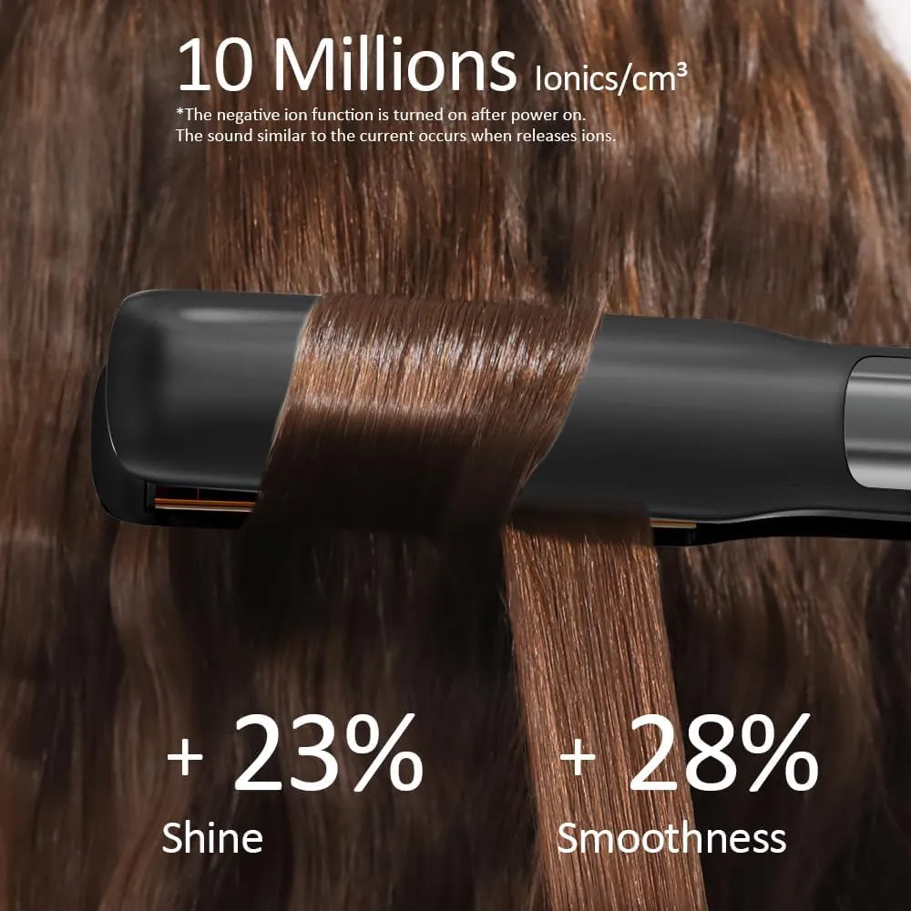 Faszin Piastra per Capelli Professionale in Titanio 30mm, 2 in 1, Carbone - immagine 4