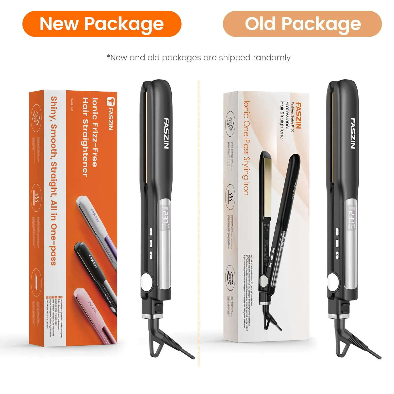 Faszin Piastra per Capelli Professionale in Titanio 30mm, 2 in 1, Carbone - immagine 9