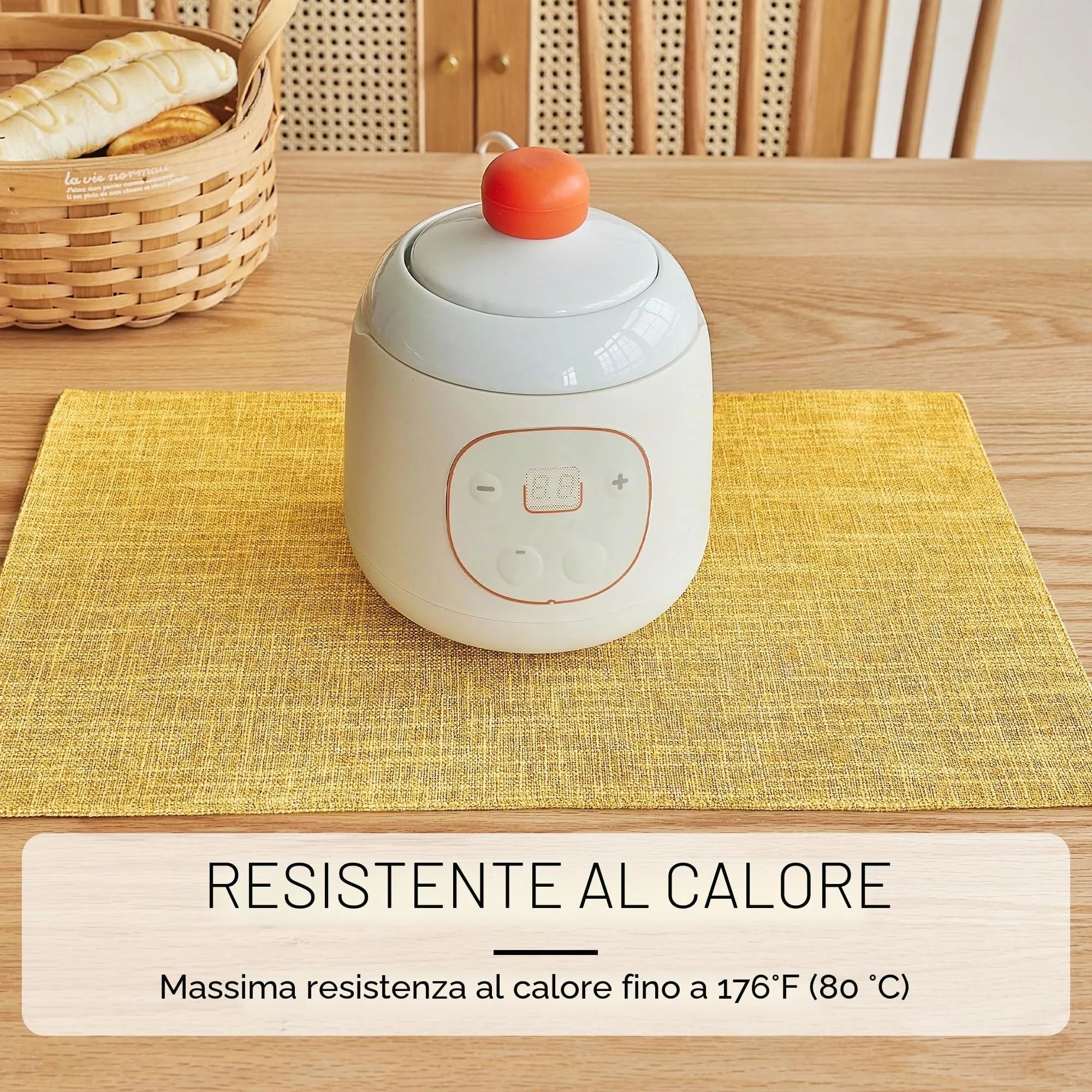 Softalker Tovagliette in finto lino, set di 8, 30,5 x 45,7 cm, resistenti al calore e lavabili - immagine 3