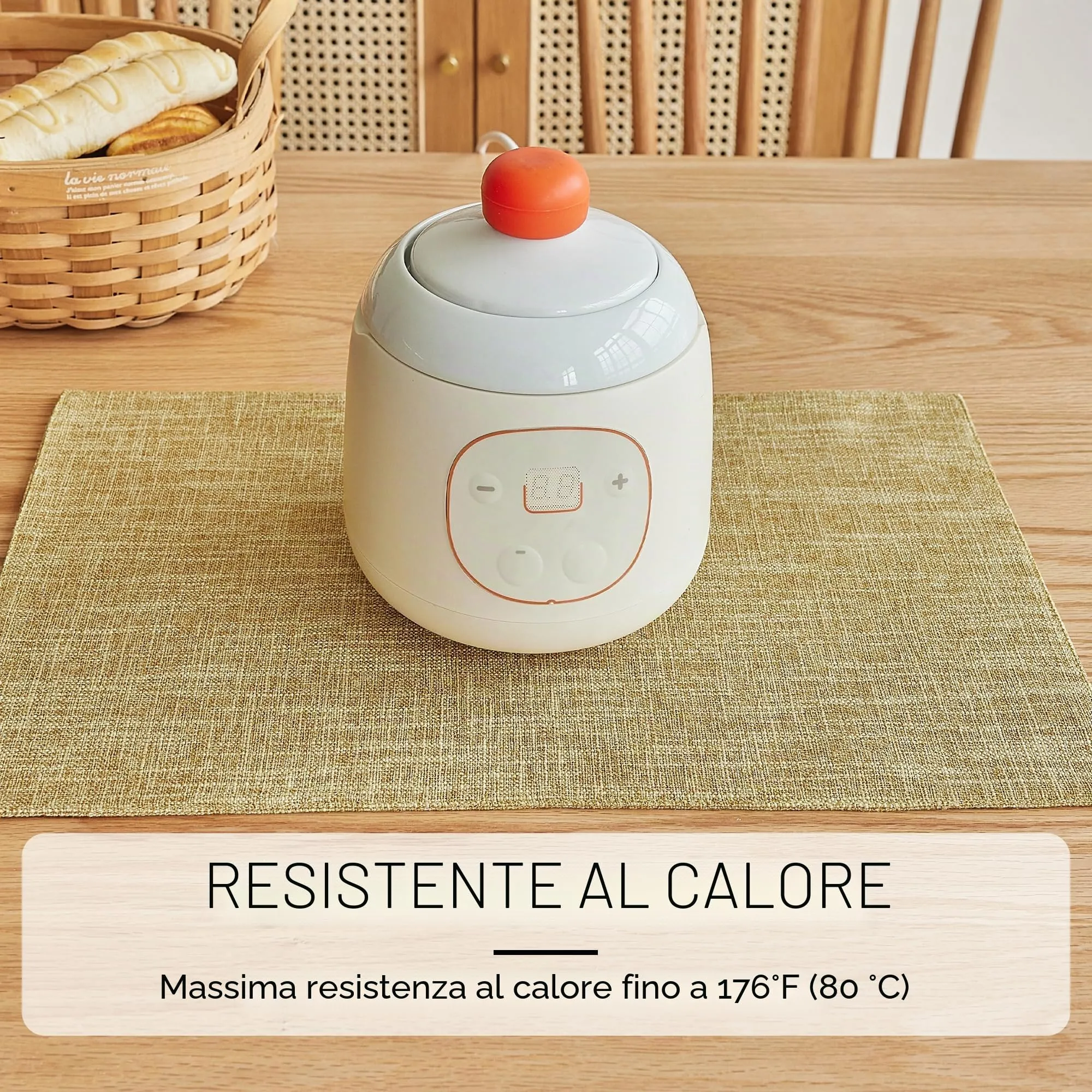 Softalker Tovagliette in finto lino, 30,5 x 45,7 cm, colore crema, set da 8 pezzi - immagine 3