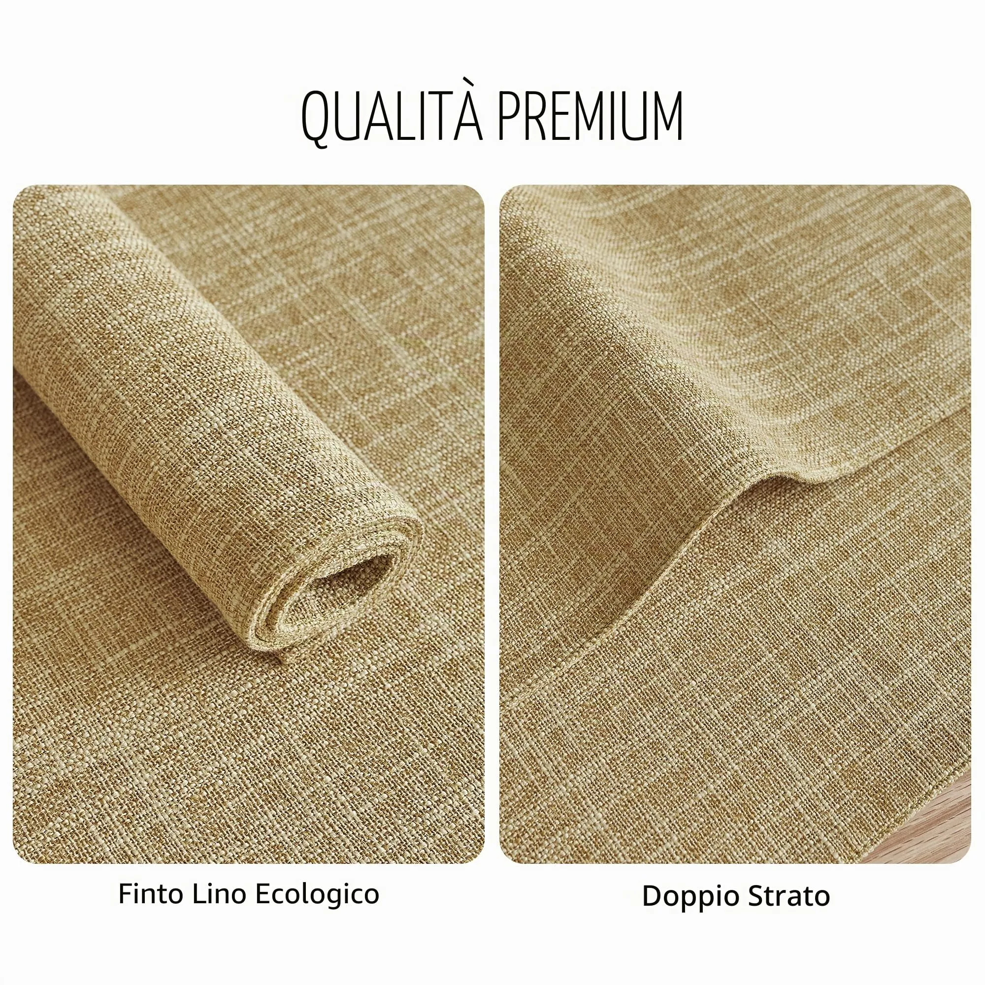 Softalker Tovagliette in finto lino, 30,5 x 45,7 cm, colore crema, set da 8 pezzi - immagine 4