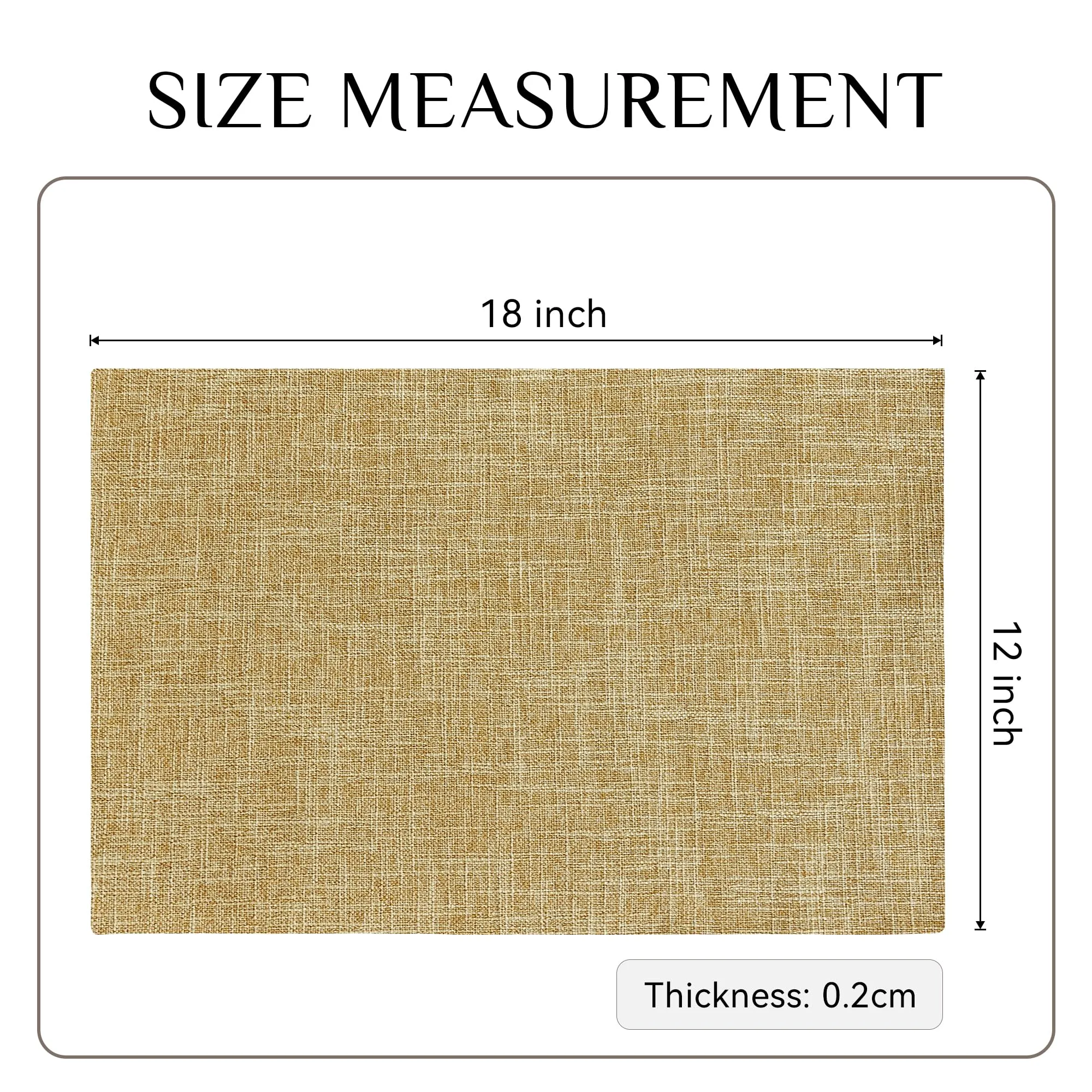 Softalker Tovagliette in finto lino, 30,5 x 45,7 cm, colore crema, set da 8 pezzi - immagine 6