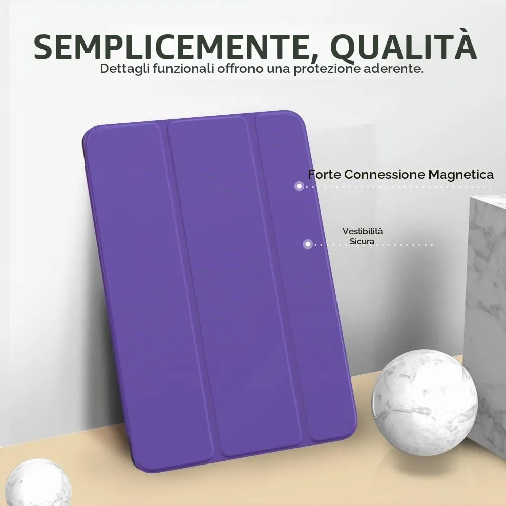 MoKo Cover per iPad 9a/8a/7a Gen (2021/2020/2019) 10.2 pollici, Viola Scuro - immagine 3