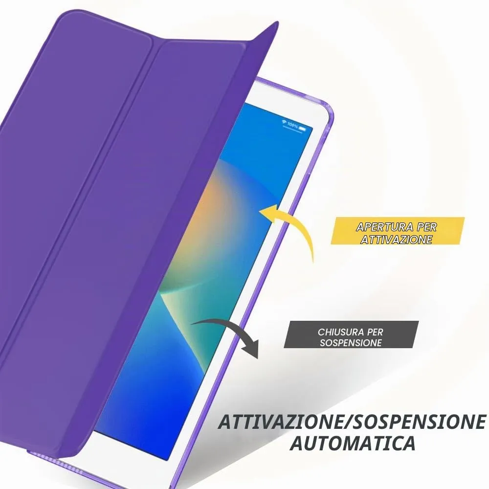 MoKo Cover per iPad 9a/8a/7a Gen (2021/2020/2019) 10.2 pollici, Viola Scuro - immagine 5
