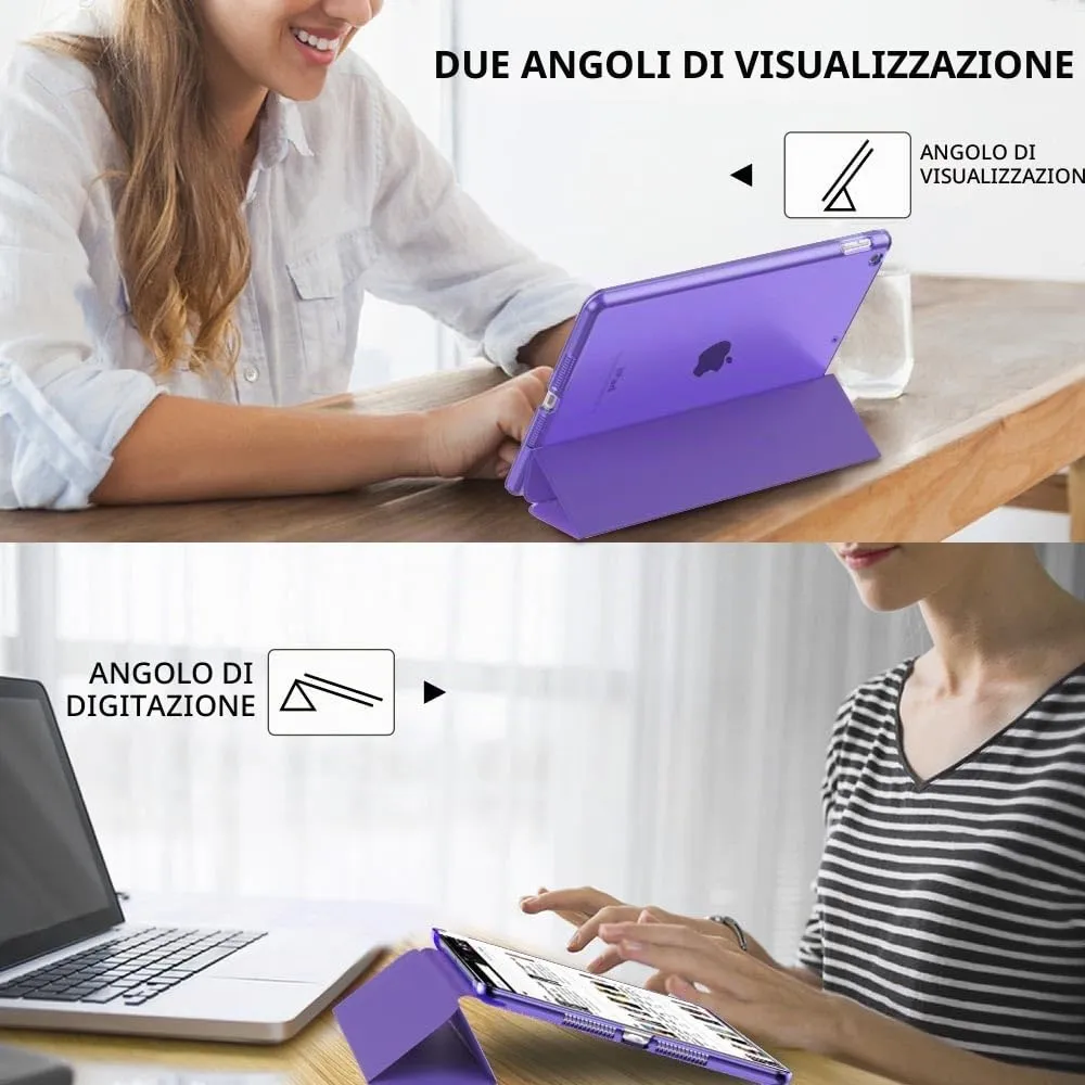 MoKo Cover per iPad 9a/8a/7a Gen (2021/2020/2019) 10.2 pollici, Viola Scuro - immagine 6