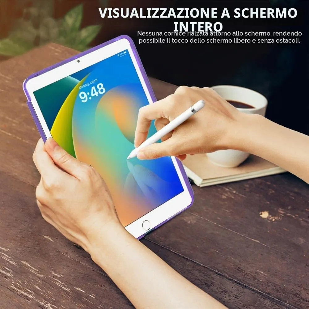 MoKo Cover per iPad 9a/8a/7a Gen (2021/2020/2019) 10.2 pollici, Viola Scuro - immagine 7