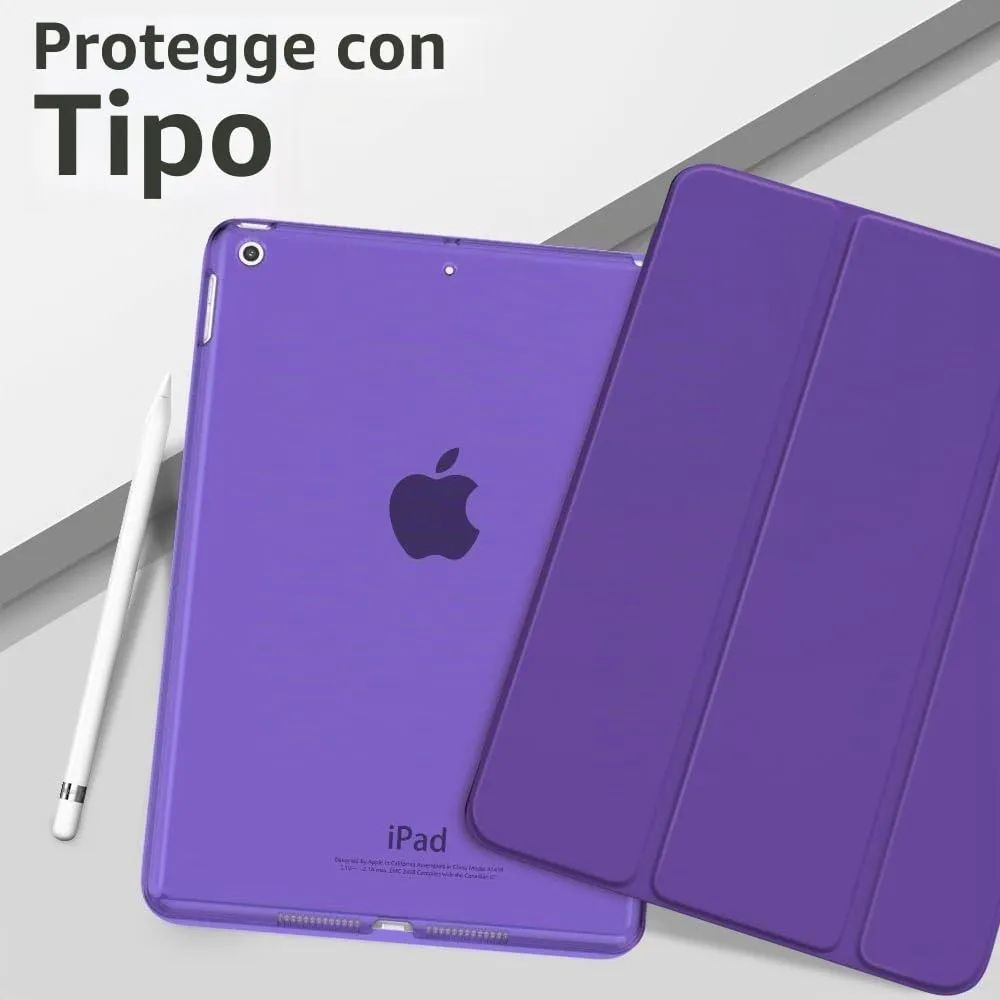 MoKo Cover per iPad 9a/8a/7a Gen (2021/2020/2019) 10.2 pollici, Viola Scuro - immagine 9
