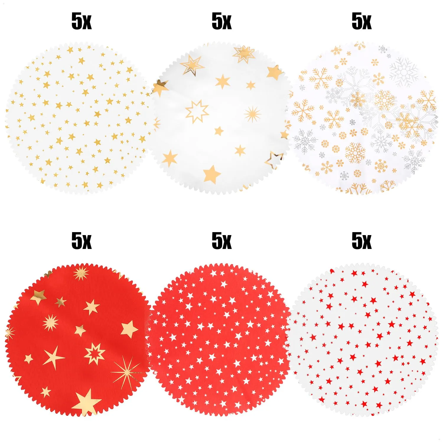 com-four Centrini Decorativi per Barattoli di Conservazione, 30 Pezzi - immagine 4