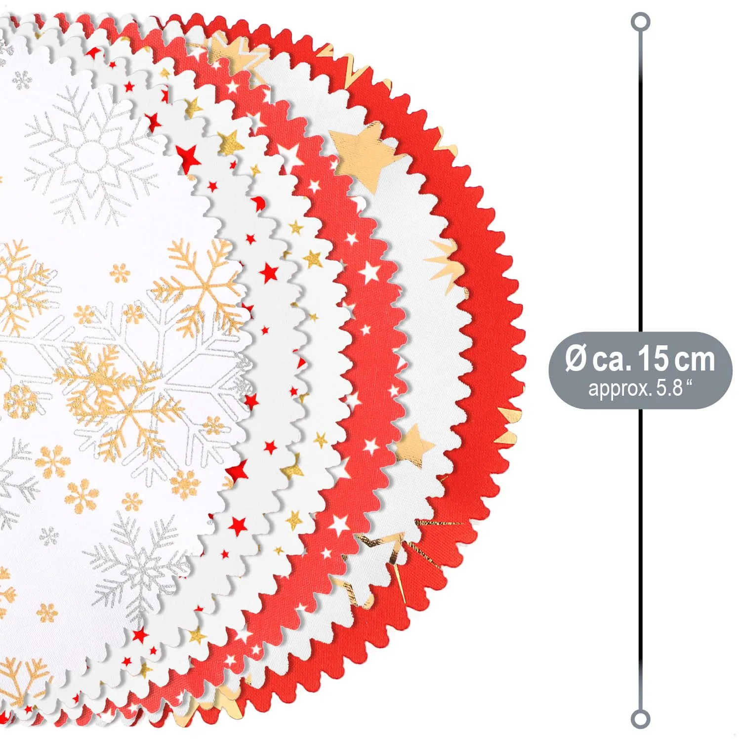 com-four Centrini Decorativi per Barattoli di Conservazione, 30 Pezzi - immagine 6