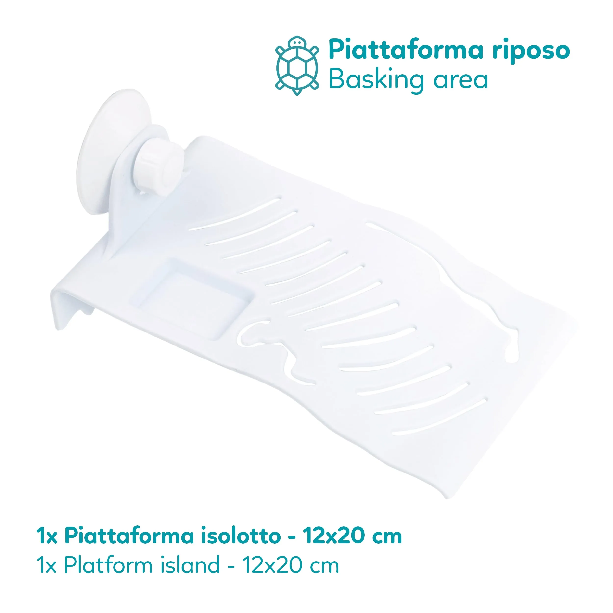 AQPET Tartarughiera in Vetro con Coperchio e Isola per Tartarughe d'Acqua, 50x27x20 cm, 27 Litri - immagine 8