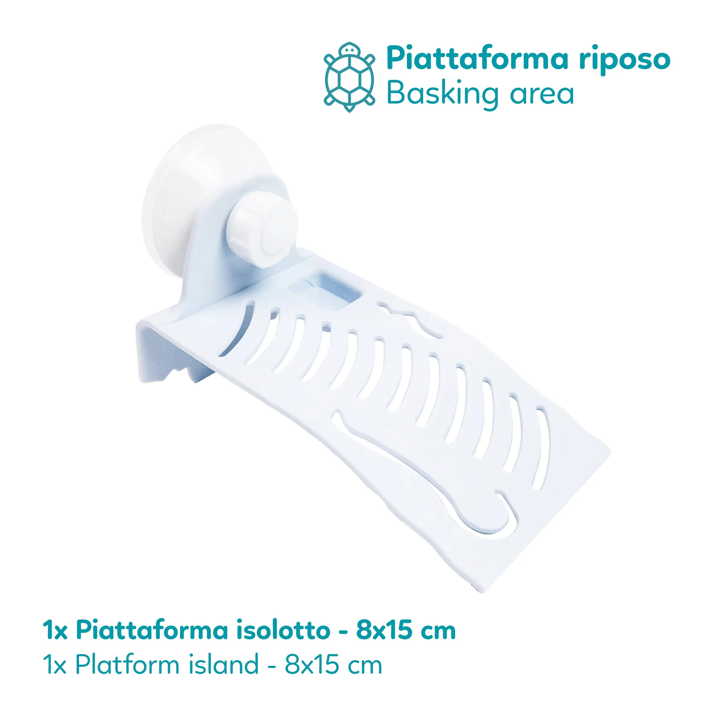 AQPET Tartarughiera in Vetro con Coperchio e Isola per Tartarughe d'Acqua, 40x24x17 cm, 16 Litri - immagine 8
