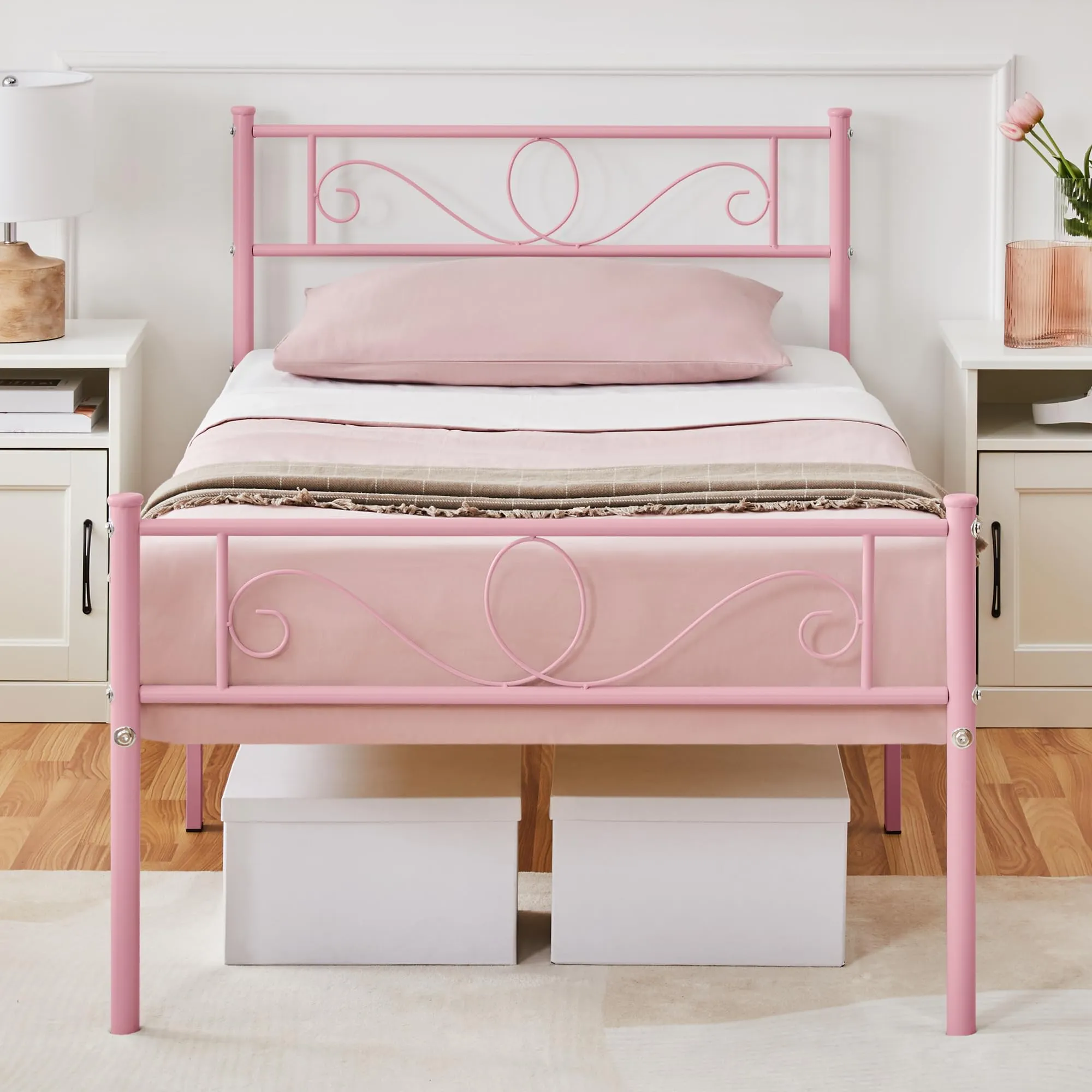 Yaheetech Struttura Letto Singolo in Ferro 90 x 200 cm - immagine 1