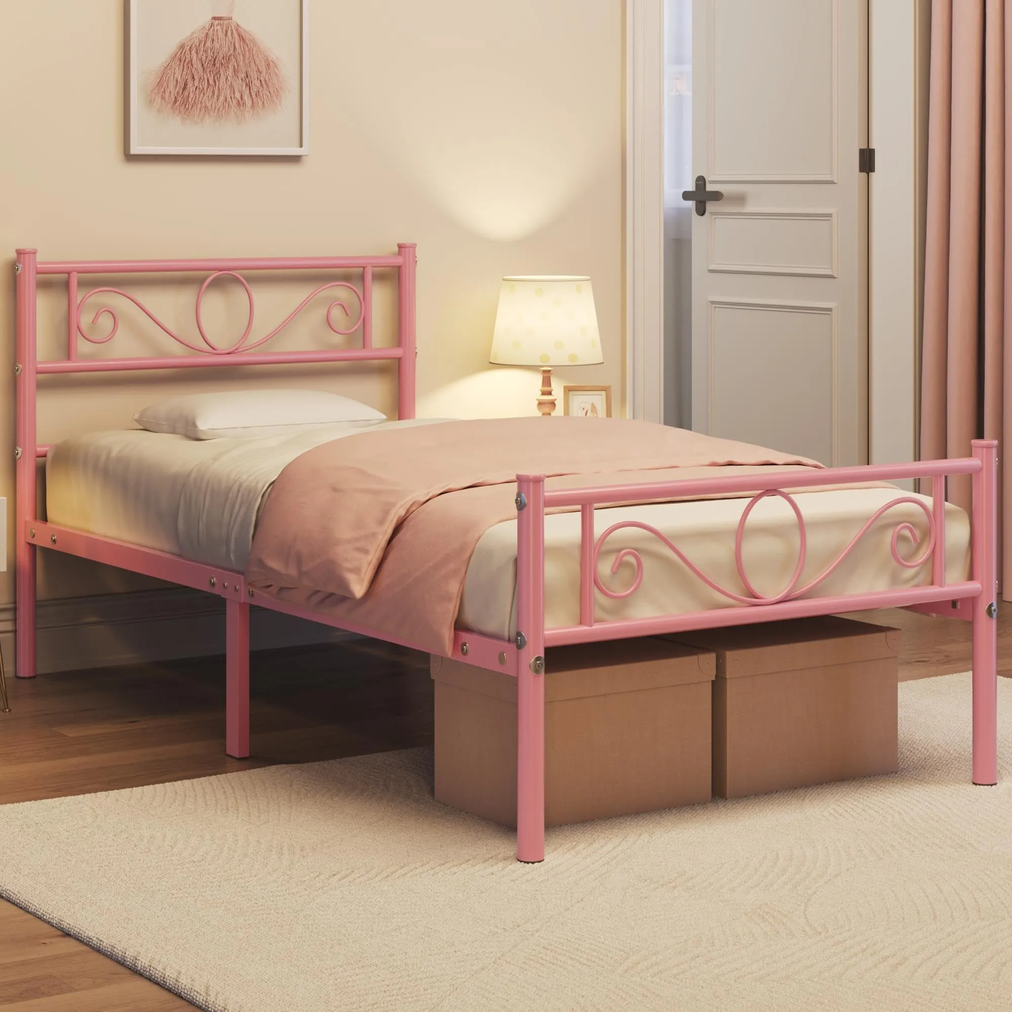 Yaheetech Struttura Letto Singolo in Ferro 90 x 200 cm - immagine 4