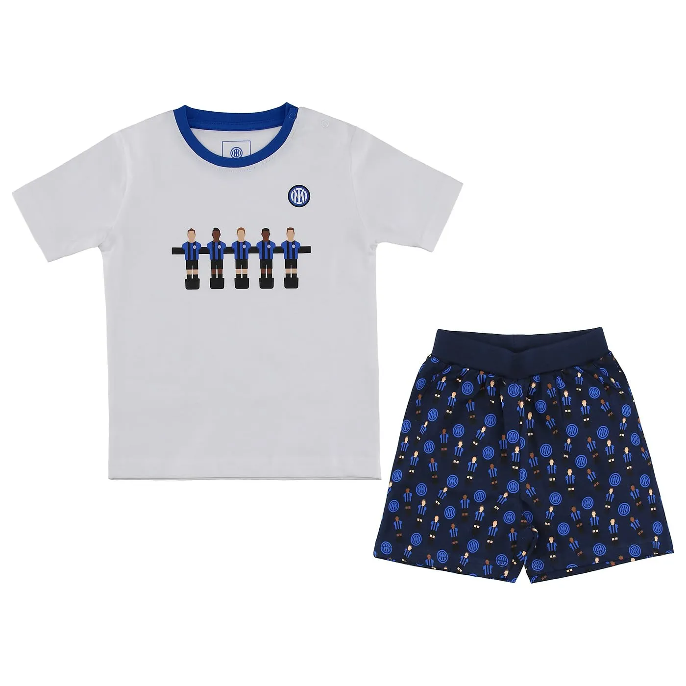 Inter Set Neonato T-shirt e Pantaloncino Corto, Unisex 0-24 Mesi, 100% Cotone - immagine 1