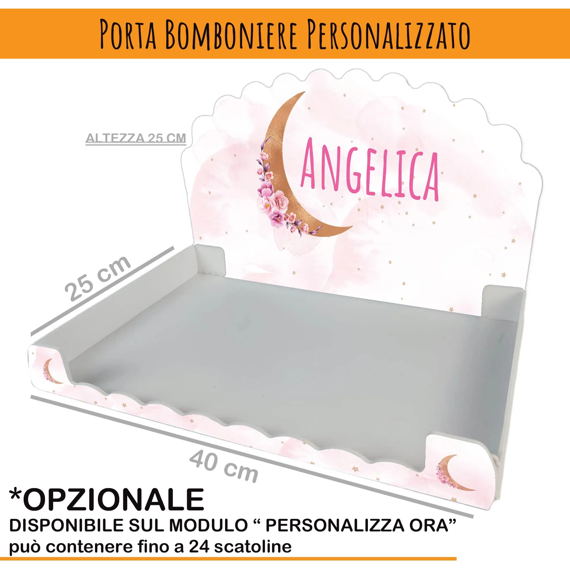 PV Grafik Scatoline Portaconfetti Personalizzate per Nascita e Battesimo, 24+24 con Bigliettini e Nastrini, Modello Tunna73 - immagine 4