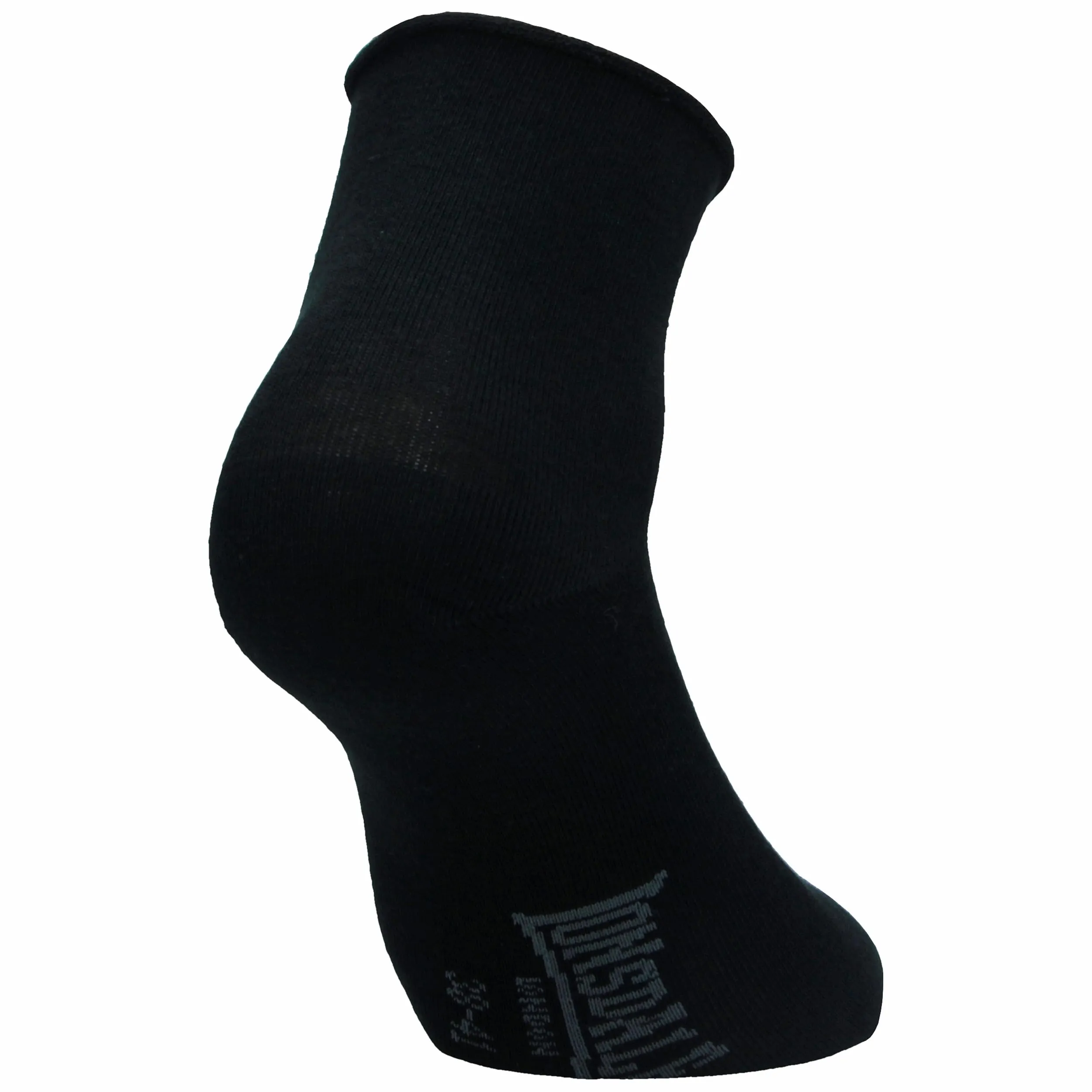 Lonsdale Quarter 6 Paia di calzini sopra la caviglia in Cotone, Nero Roll Cuff, 38-41 - immagine 4