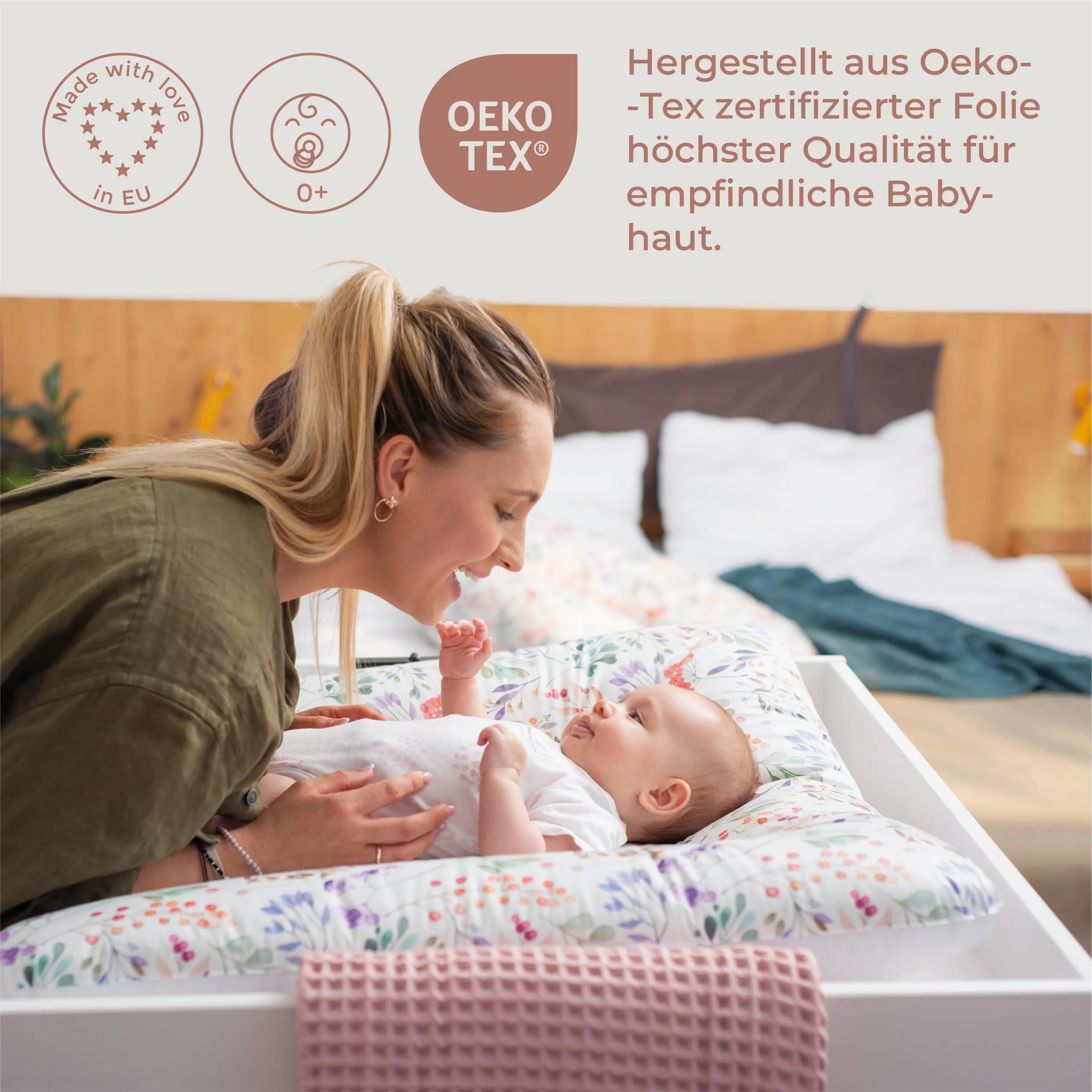 Ceba Baby Fasciatoio Materassino Lavabile e Impermeabile, Öko-Tex, 70x50 cm, Palloncini - immagine 3