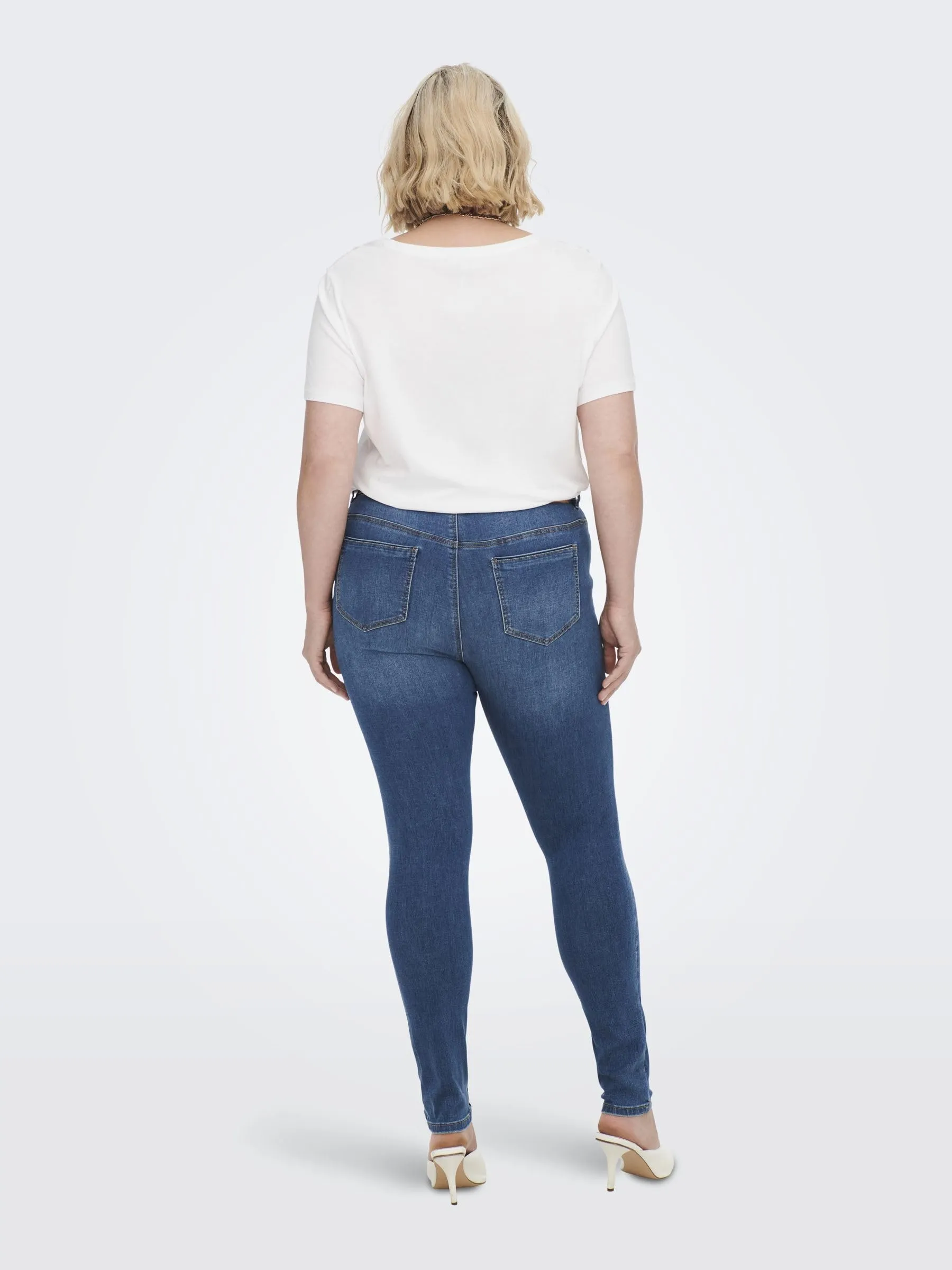 ONLY Women's Mid-Rise Skinny Jeans, Medium Blue Denim, W(L) x 32L - immagine 5