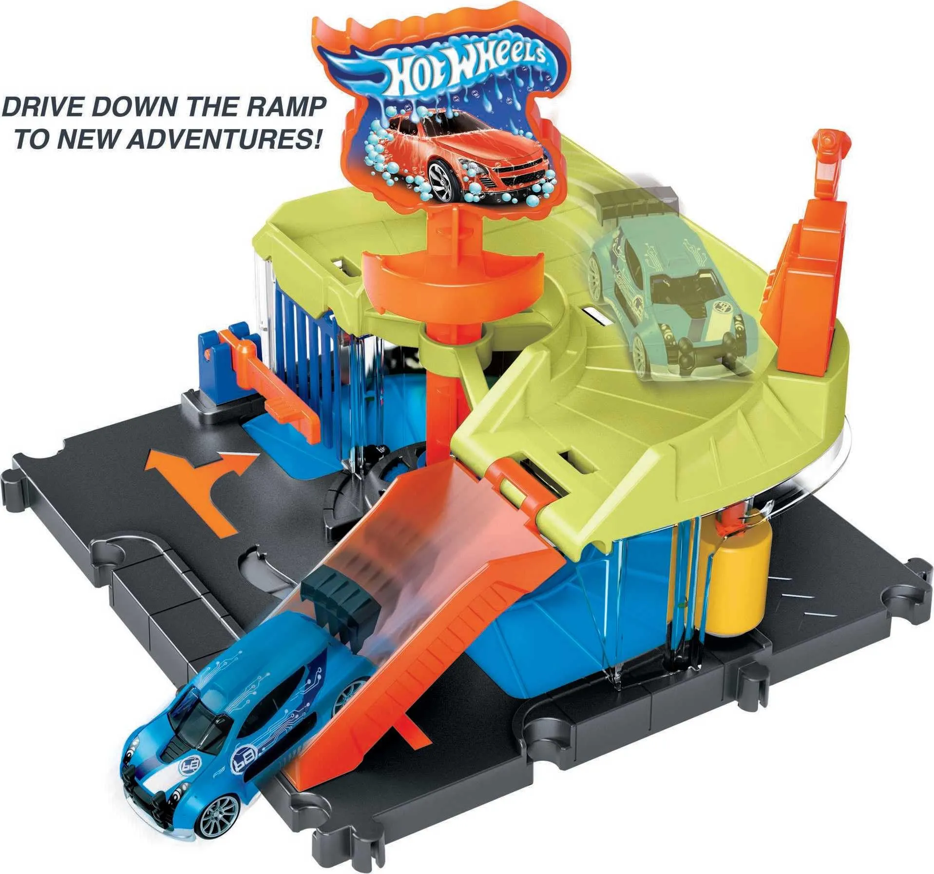 Hot Wheels City Autolavaggio Express Playset con Macchinina, HDR27 - immagine 5