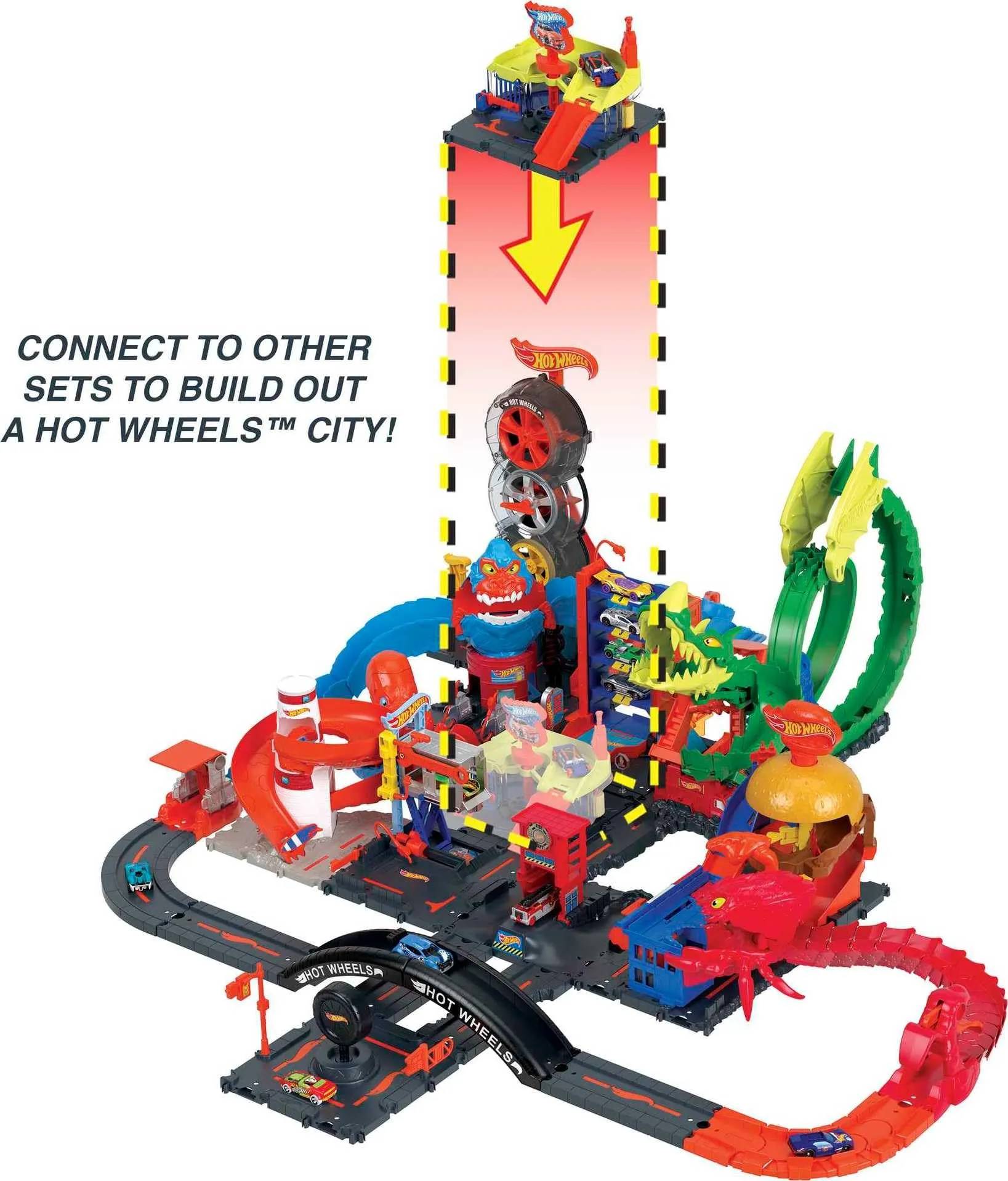Hot Wheels City Autolavaggio Express Playset con Macchinina, HDR27 - immagine 6