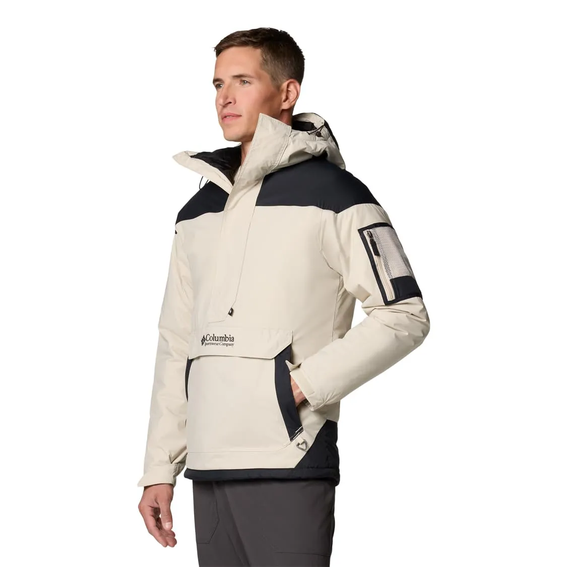 Columbia Challenger II Giacca Pull-over da Uomo - Dark Stone/Black - M - immagine 4